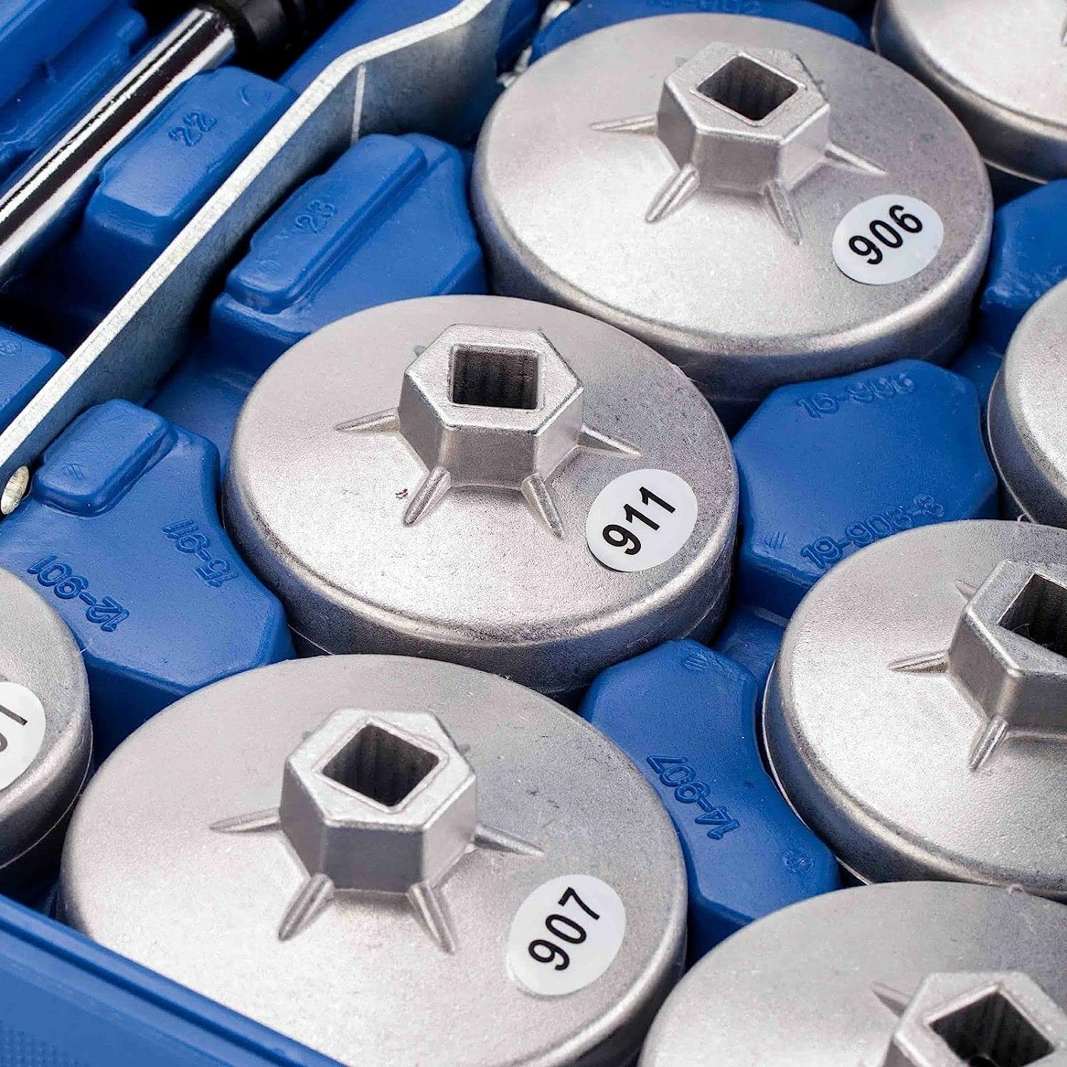 Leona Co 23Pcs Oil Filter Removal Cap Wrench Set Automotive Removal Socket Garage Tools Kit Garage Tool image number 2