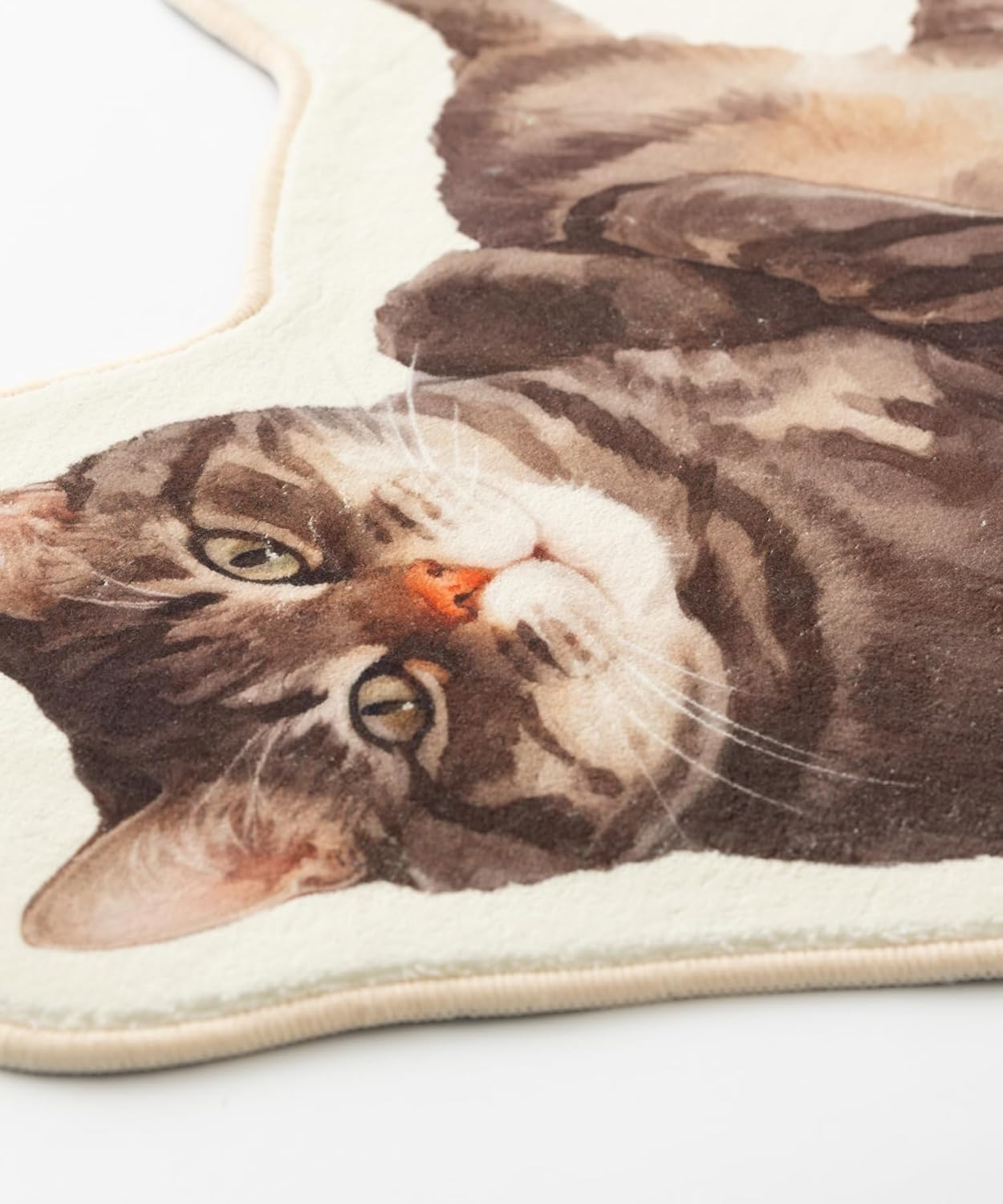 Jubilee Fluffy Plush Mat Sleeping Cat Design Non-Slip 100% Polyester Machine Washable image number 3