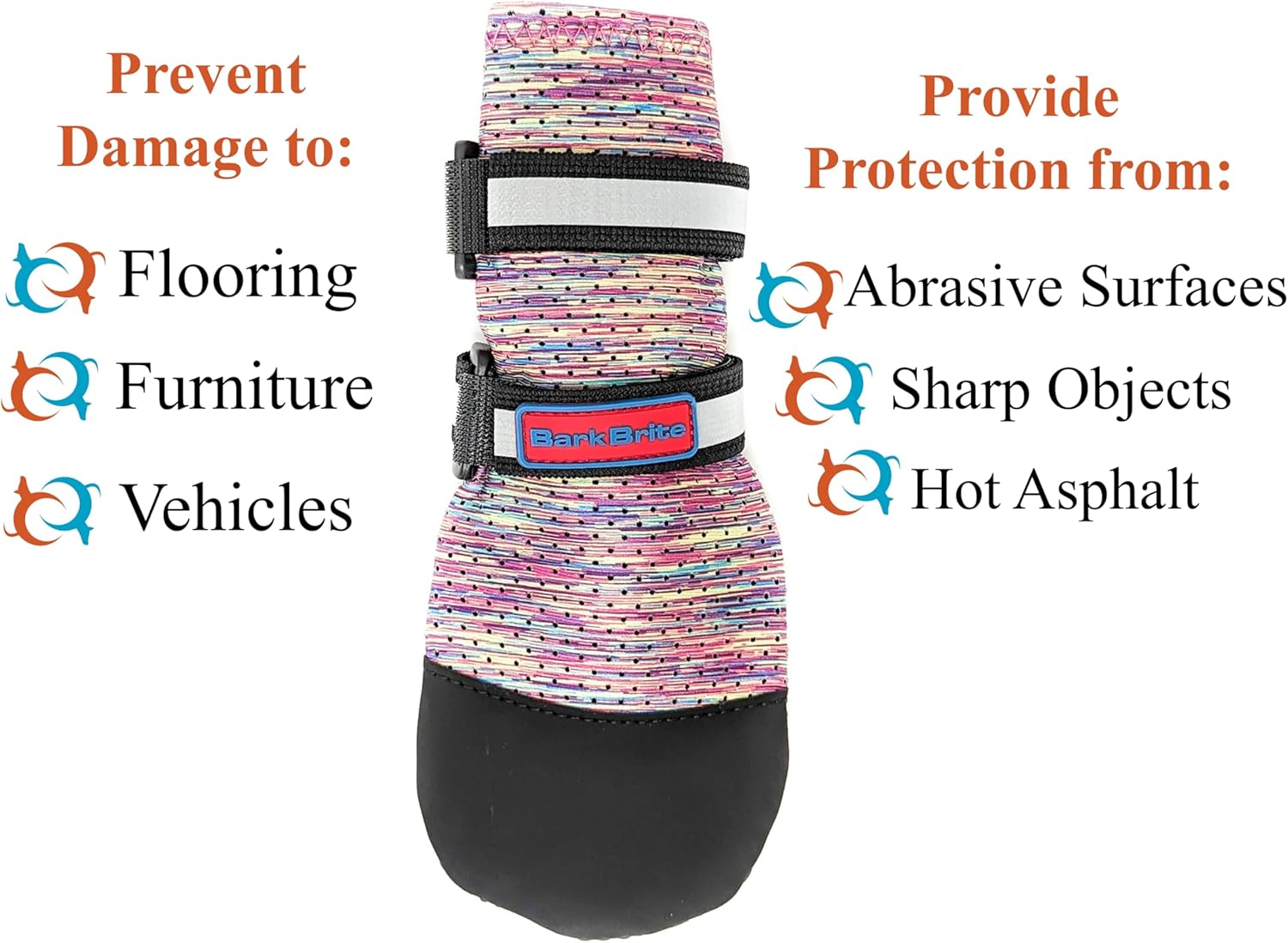Bark Brite Lightweight Neoprene Paw Protector Dog Boots Designed for Comfort and Breathability in 5 Sizes (Lavender Md) image number 5
