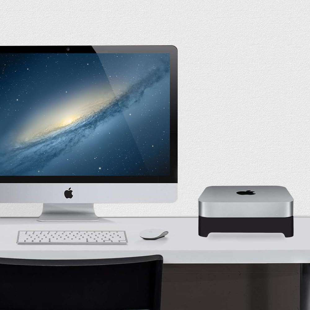 JEMACHE Desktop Stand for Mac Mini 2010-2023 M1 M2 Pro, Mac Studio M1 M2 Max/Ultra (Black) image number 1