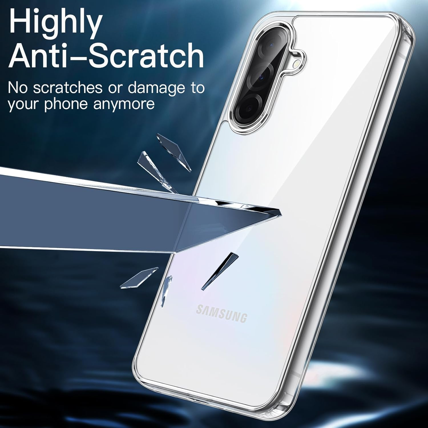 Jetech Case for Samsung Galaxy A36 5G, Non-Yellowing Shockproof Bumper Protective Phone Cover, Anti-Scratch Hard PC Back (Clear) image number 3