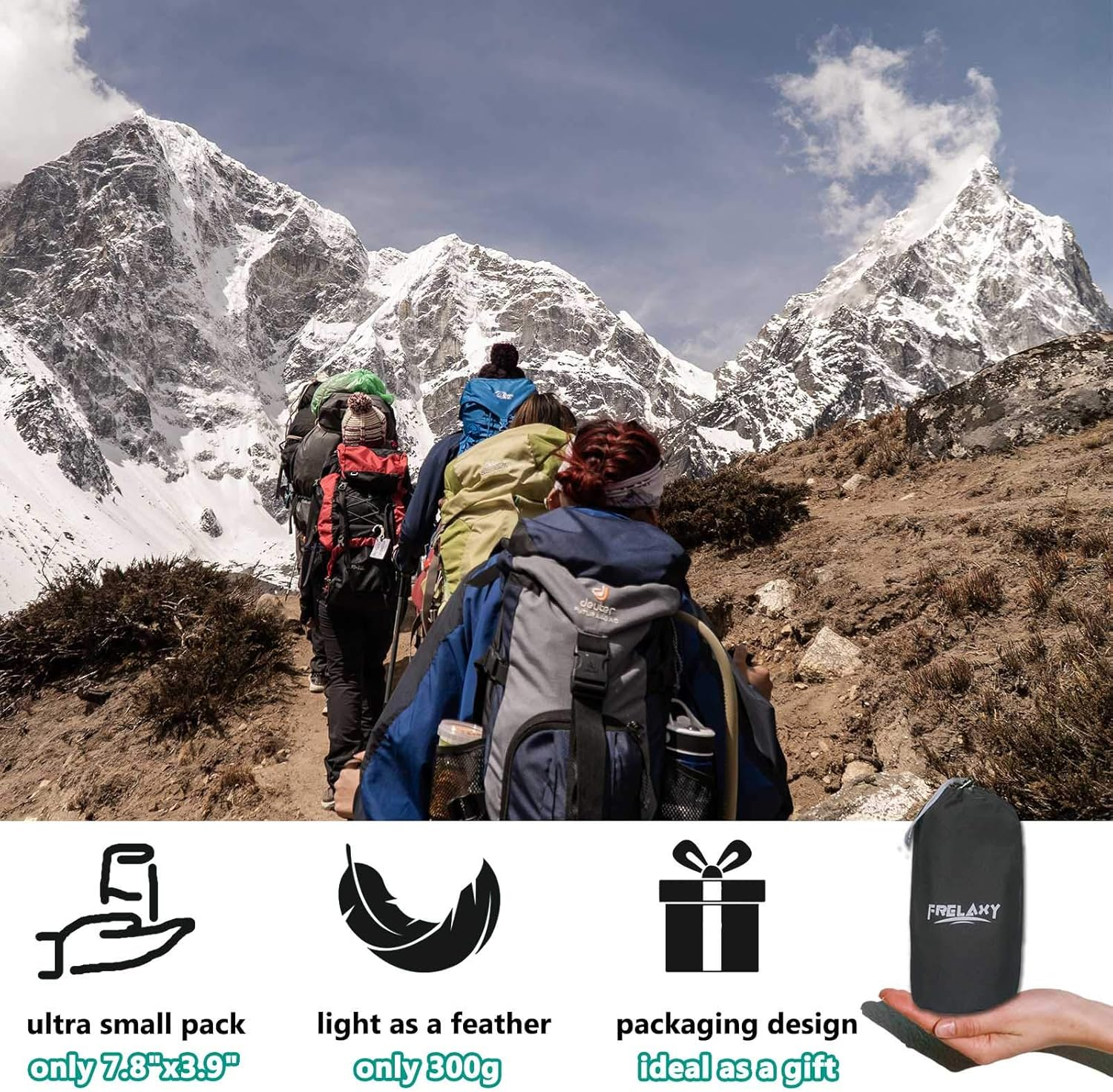 Frelaxy Sleeping Bag Liner, XL Travel Sheet & Camping Sheet for Backpacking, Hotel, Hostels & Traveling, Comfy & Easy Care, Full-Length Zipper/No Zipper - Dark Gray - No Zipper image number 6