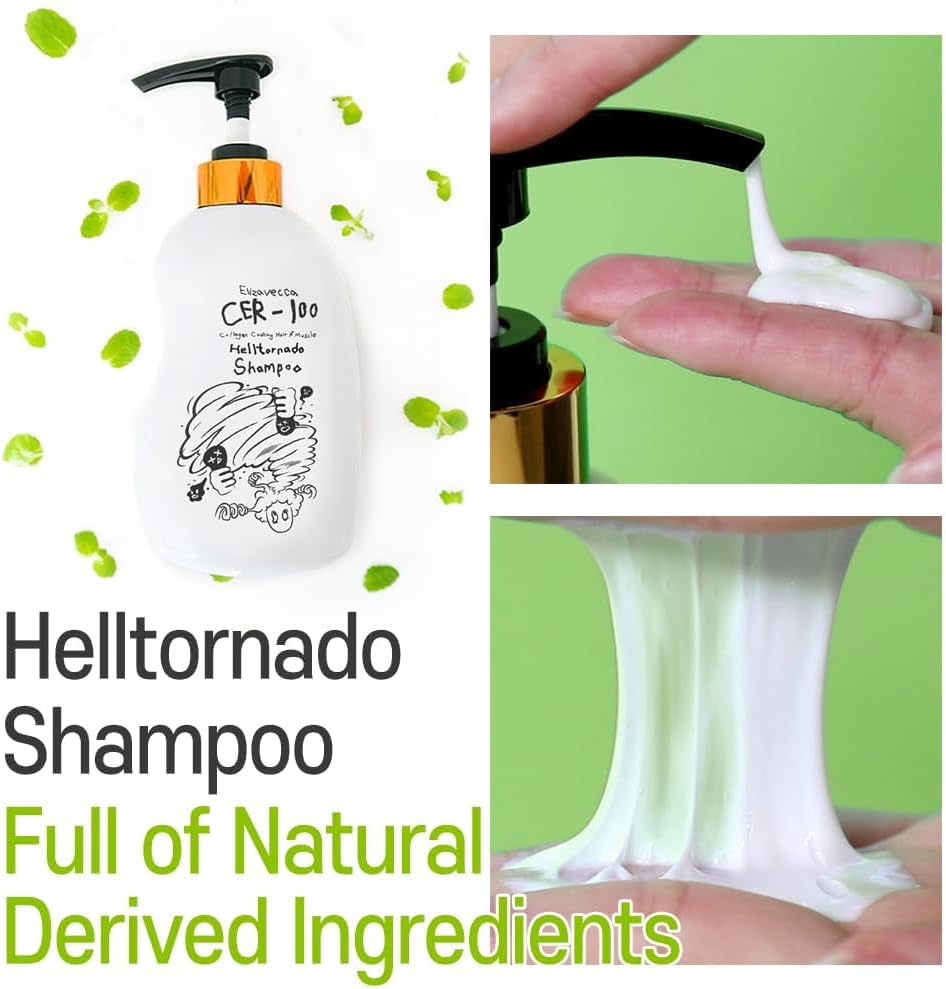 ELIZAVECCA - CER-100 Collagen Coating Hair A+ Muscle Tornado Shampoo 500Ml image number 1