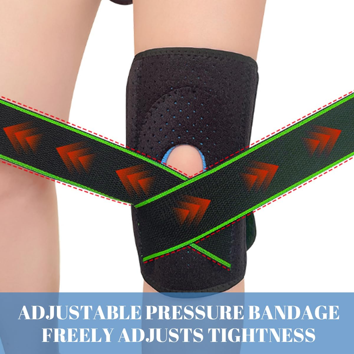 Knee Brace with Side Stabilizers & Patella Gel Pads, Adjustable Knee Support Brace for Men and Women, Hinged Knee Brace for Meniscus Tear, One Size Compression Sleeve for Arthritis Pain