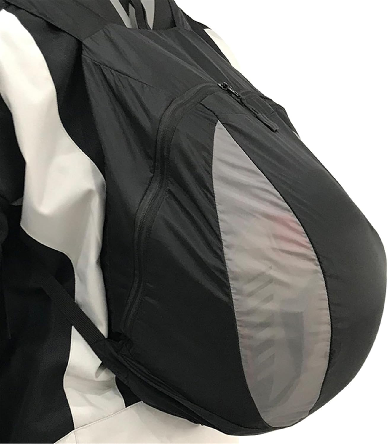 Foldable Motorcycle Backpack - Motorcycle Riding Helmet Backpack, Outdoor Fitness Basketball Sneaker Bag | Multipurpose Packable Hiking Bag, Adjustable Shoulder Strap, Travel, Camping, Sports, Black, image number 5