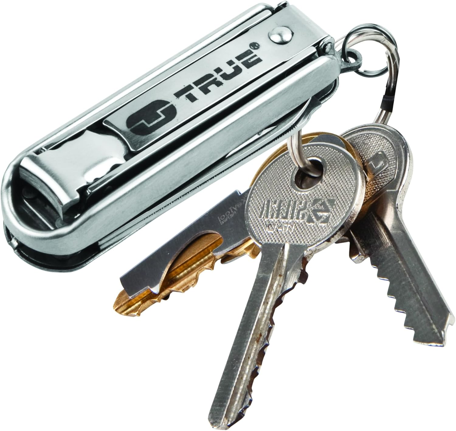 True Utility Nailclipkit: Cliptool Mitstabilen Und Scharfen Nagerknipser, Schere, Nagels&auml;uberer, Nagelfeile, Nagelknipser Und Messer