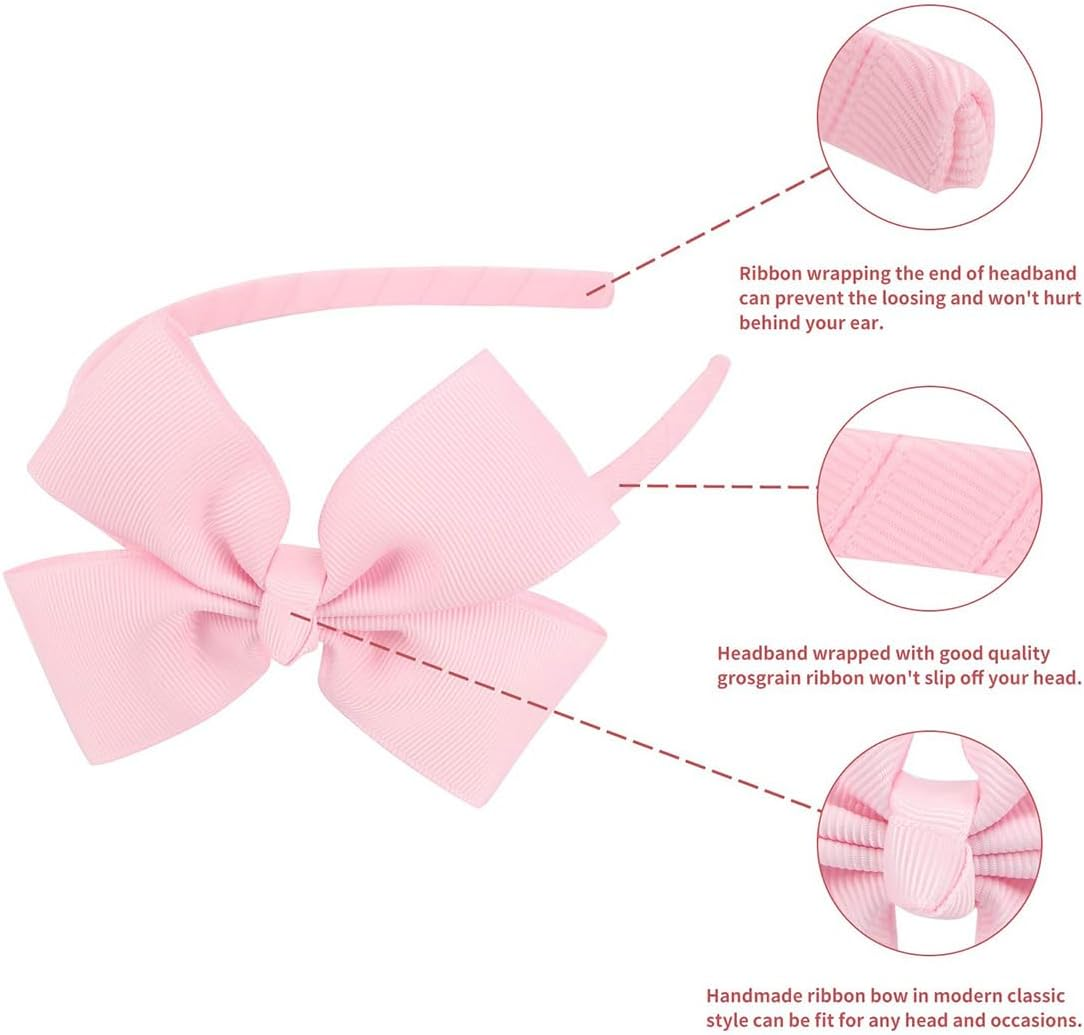 Pack of 20 Hair Clips Hair Bows Girls Hair Rings Ponytail Hair Band Hair Clips with Bows Baby Children Women Wedding Party Children'S Day Gift (Pack of 20) image number 4