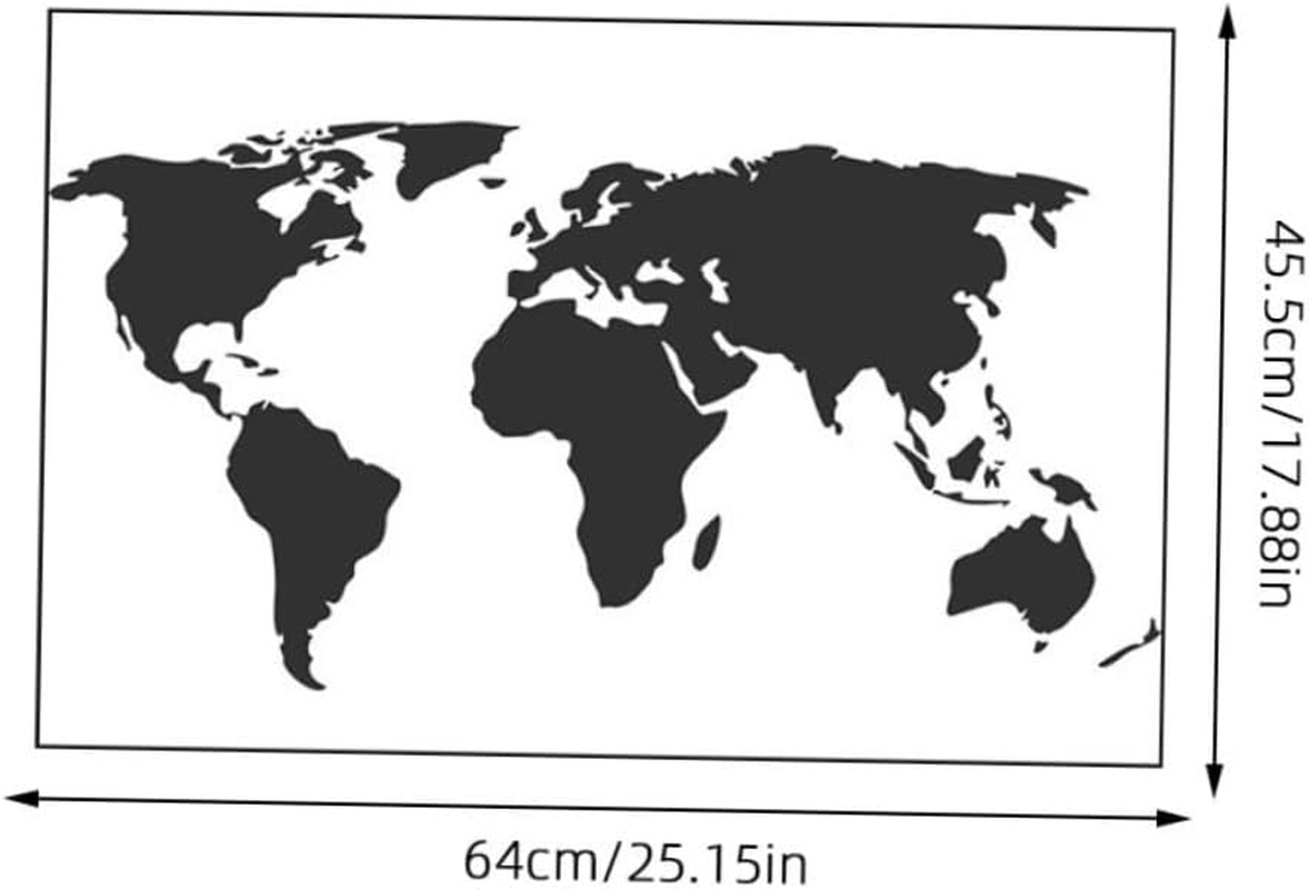 World Map Sticker Removable Wall Decor for Bedroom Living Wall Decorations Map Decals image number 5