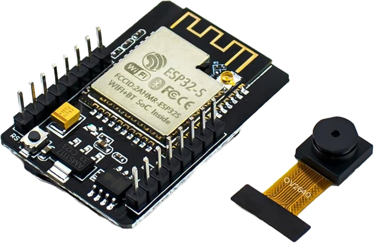A-DIGISHUO 1Pcs ESP32-CAM Development Board Wireless Wifi+Bluetooth with OV2640 Camera Module for Arduino（1Set image number 4