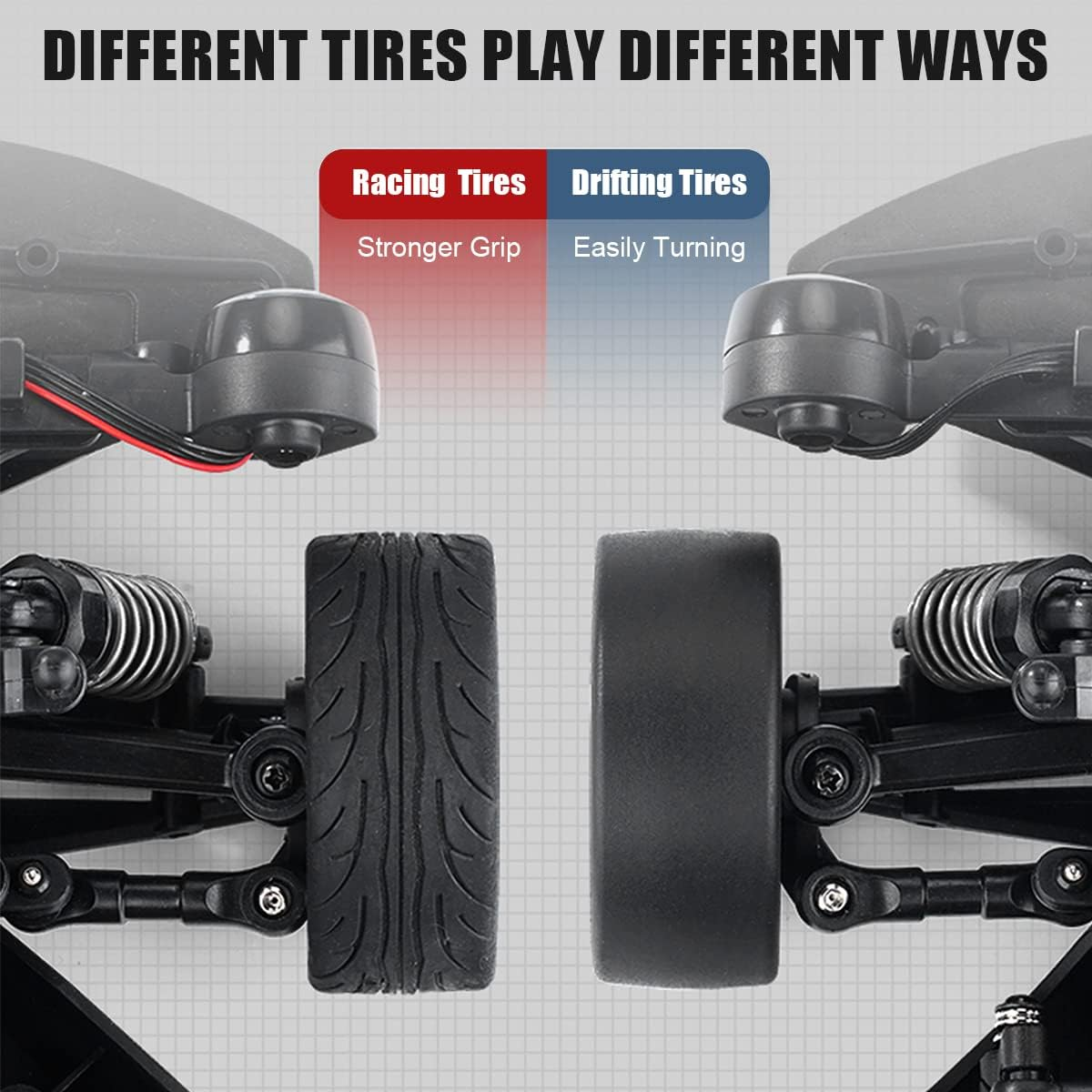 Mostop Remote Control Car 1/16 Scale RTR Muscle Car 35Km/H High Speed RC Drift Car for Kids Adults, 4X4 All Road Drifting Truck Speed & Steering Control Drift Racing Car with 7 Modes Angle Eyes Lights image number 1