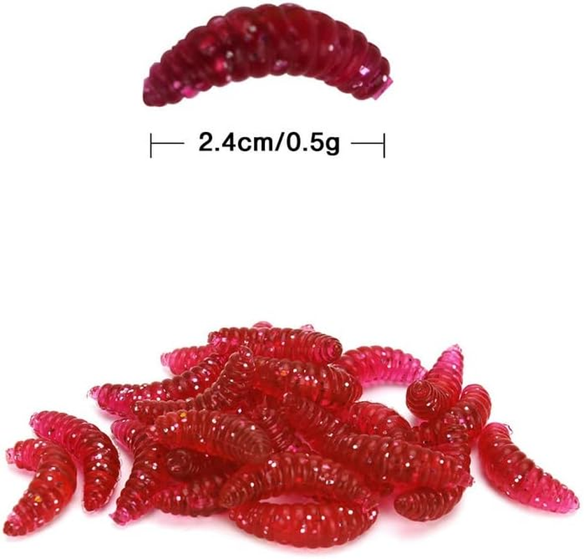 Origlam 100Pcs Fresh Water Fishing Bait, Soft Plastic Worms, Bass Fishing Worms, Soft Bait Shad Fishing Lures, Worm Baits image number 4