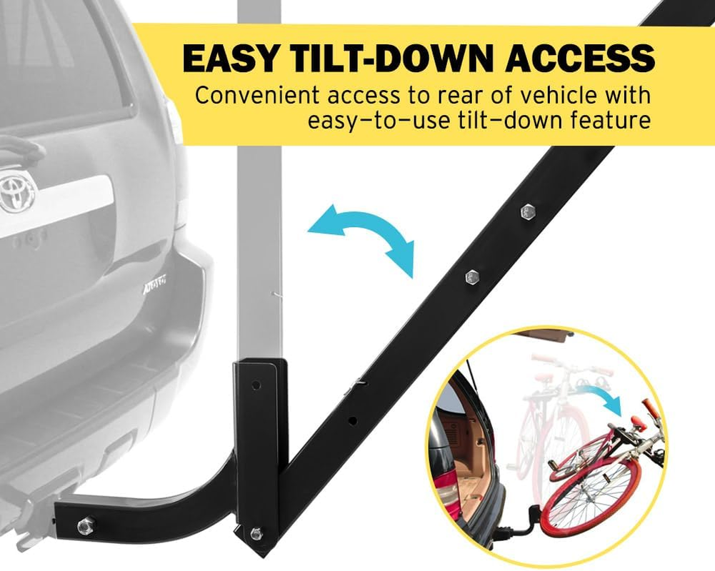 Elora 4 Bicycle Carrier Hitch Bike Rack Foldable Mount Vehicle Towbar Car Rear image number 4