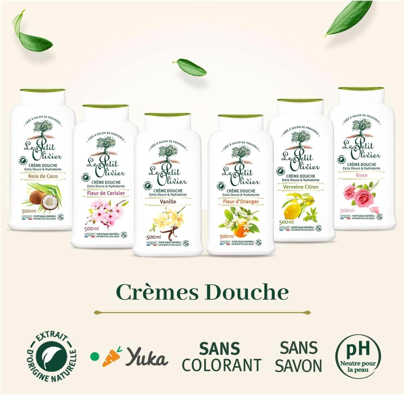 Le Petit Olivier Cr&eacute;me Douche Extra Douce Verveine Citron 500 Ml image number 4