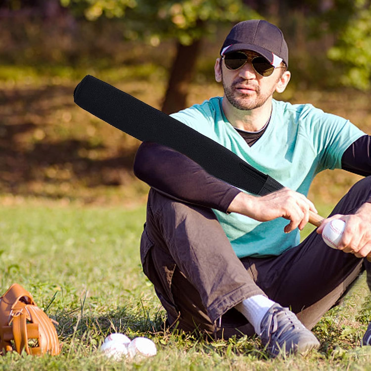 2 Pcs Baseball & Softball Bat Sleeve Warmers Thermal Protector Cover for Composite Bats, Reduces Vibration, Enhances Grip - Training & Cold Weather Batting Accessories