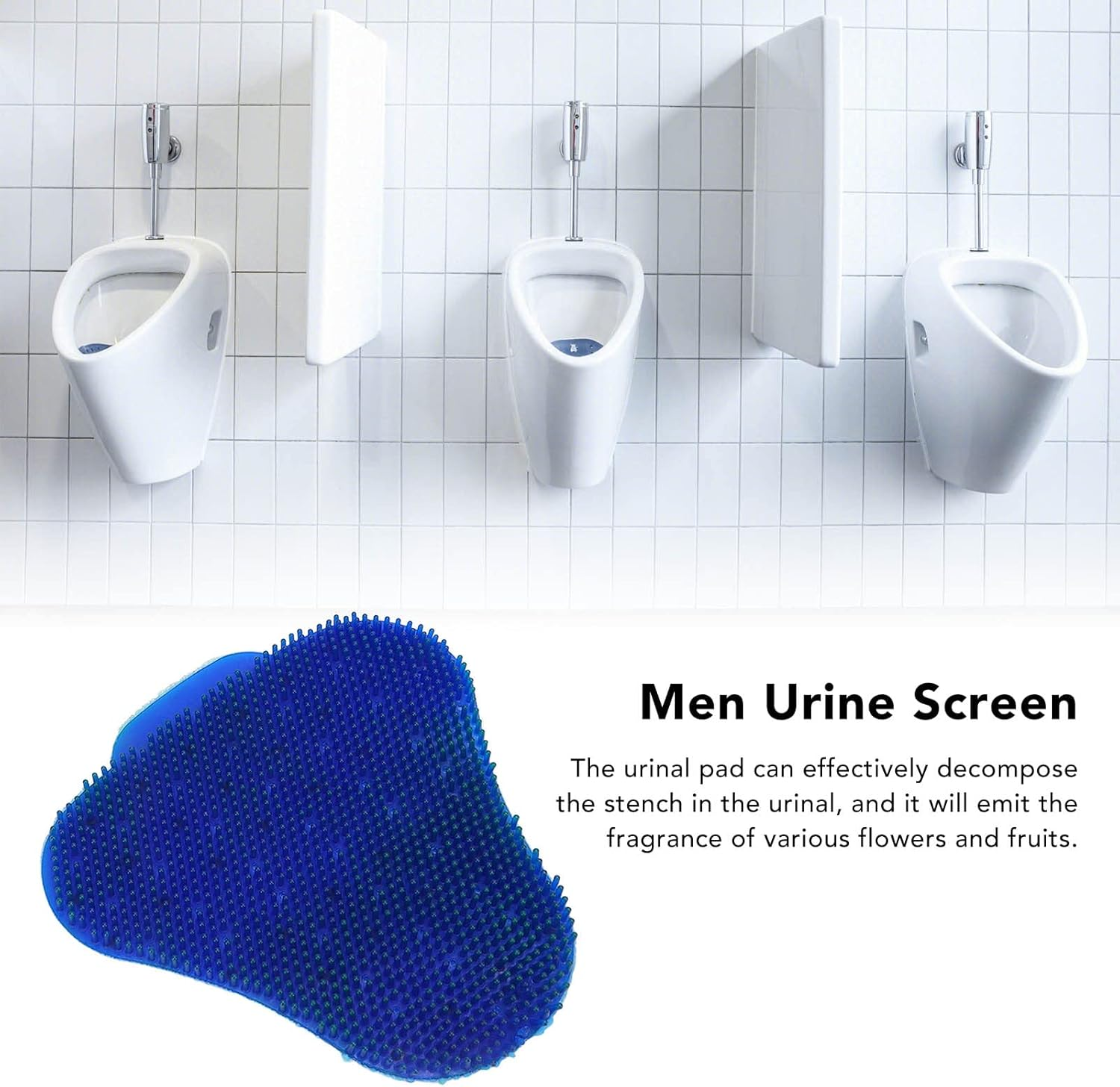 Urinal Screen Deodorizer, Urinal Cakes Anti-Splash Odor Eliminator for Toilets, Splash Reducing Mats with Long Lasting Odor Freshener for Restrooms in Restaurants, Bars, Schools & Offices(3#) image number 3