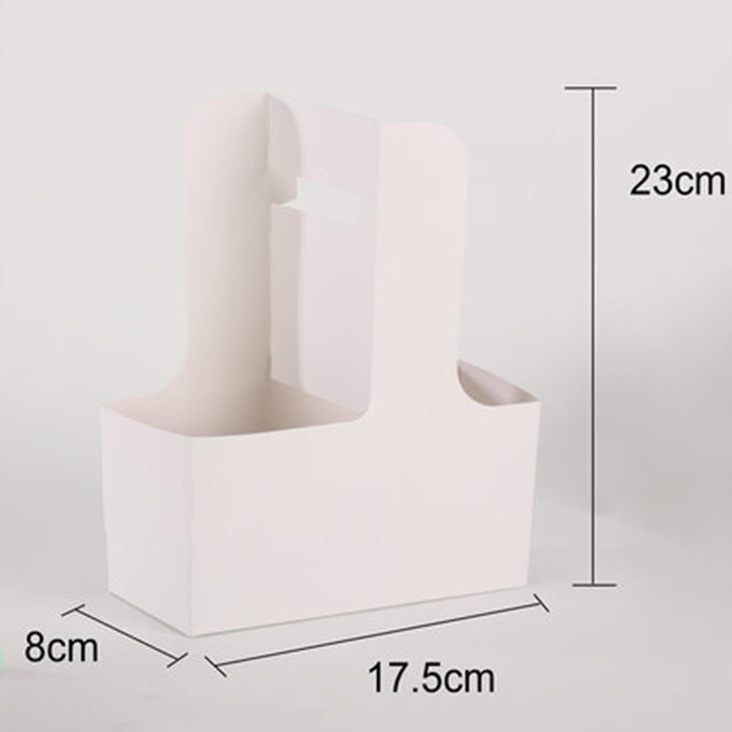 10X 2 Cup Drink Carrier with Handle Cup Carriers Lightweight Folding Cup Holder for Juice Ice Cream Cups Iced Coffee Drinks, White