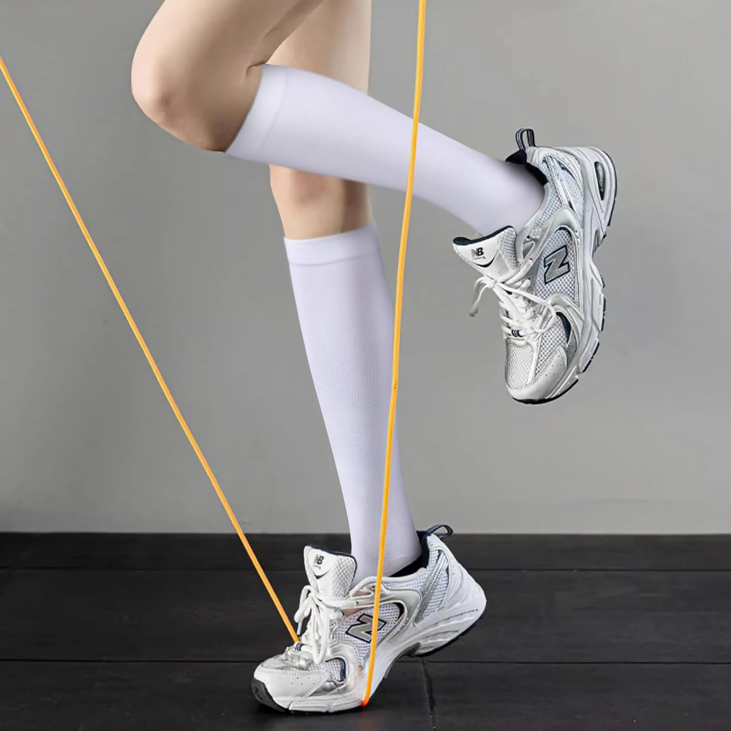 YUEDGE Women'S Compression Socks Knee High Baseball Running Cycling Athletic Sports Socks Travel Flight Socks for Women, 5 Pairs image number 2