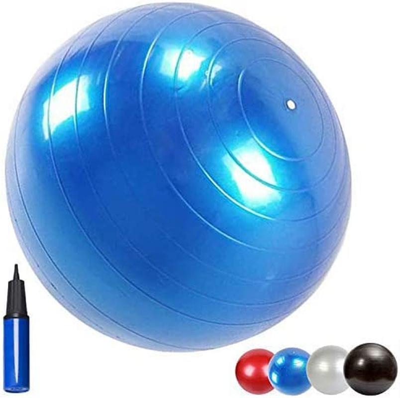 HCE Gym Ball, Balancing Yoga Ball Chair Stability Commercial Swiss Pilates Birthing Ball, Anti-Burst Heavy-Duty Extra Thick Exercise Ball - Slip-Resistant 300Lbs Home & Gym Workout - Free Pump
