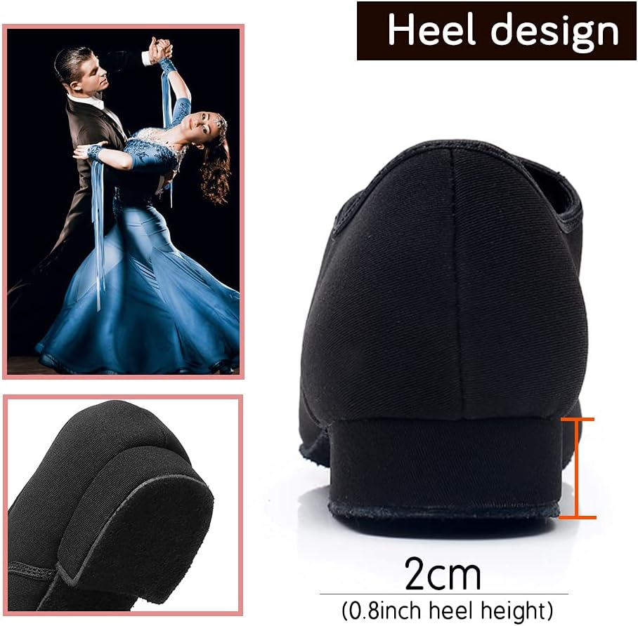 HIPPOSEUS Men'S Ballroom Dance Shoes Latin Tango Morden Rumba Social Dance Shoes Low Heel 1",Model M2 image number 1