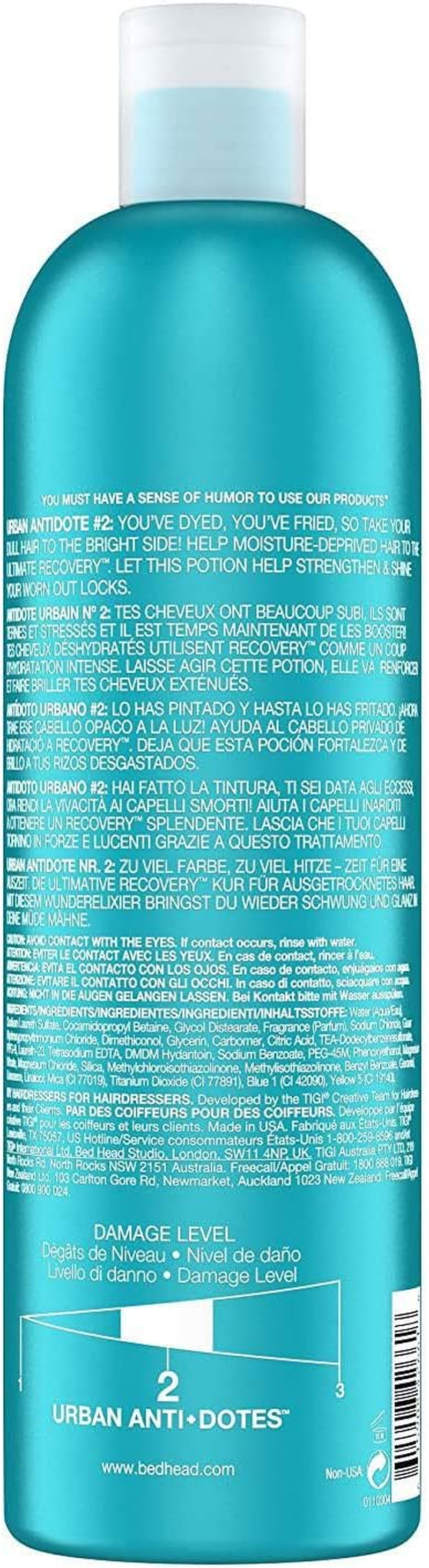 Tigi Bed Head Urban Anti+Dotes Recovery Shampoo 750Ml/25.36Oz image number 3