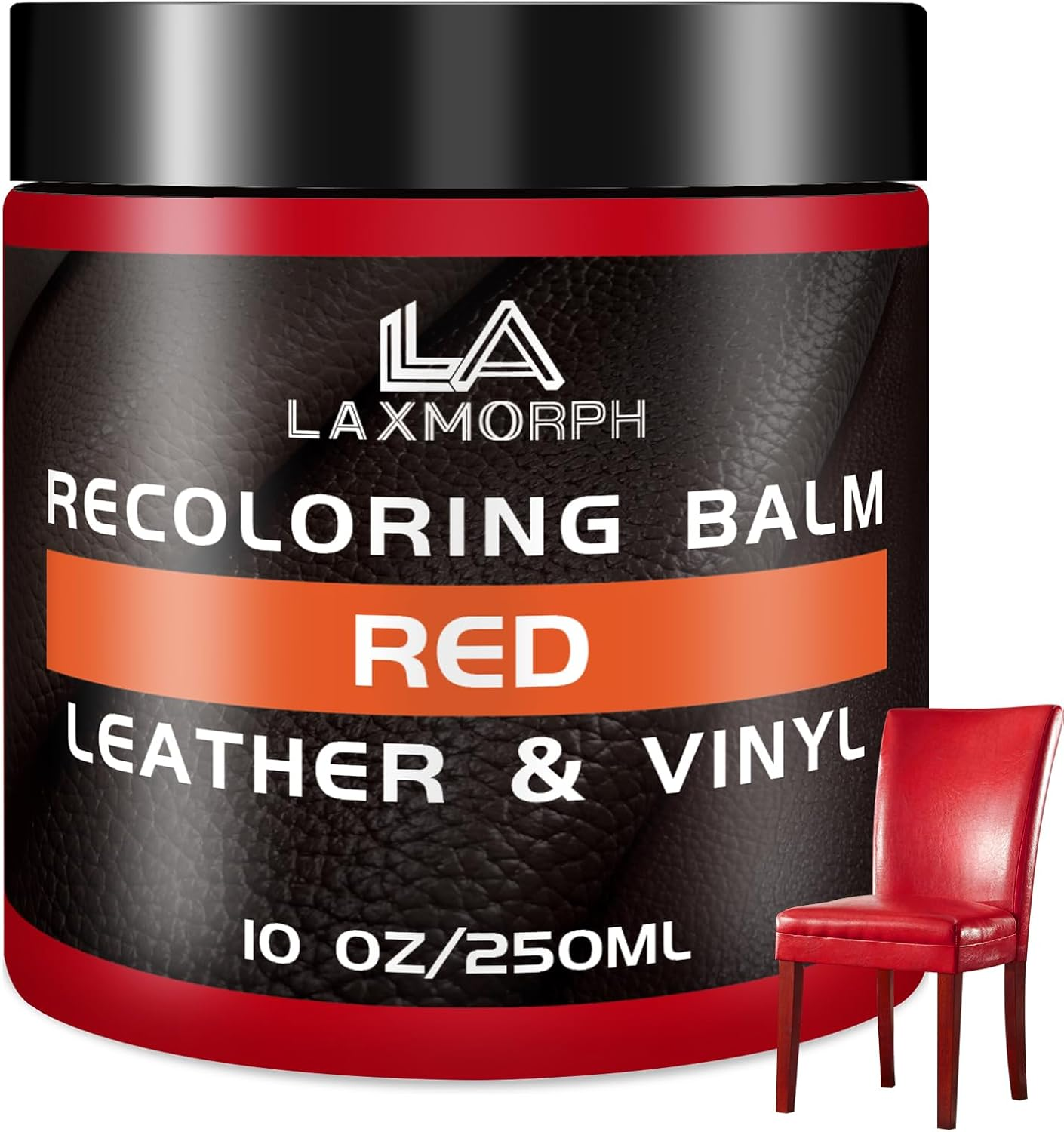 Laxmorph Leather Repair Kit Red, 250 Ml Liquid Leather Care for Leather Couch, Leather Paint, Faux Leather Repair Kit for Repairing Sofas, Vinyl Furniture, Car Seat, Saddle for Fading and Scratches image number 3