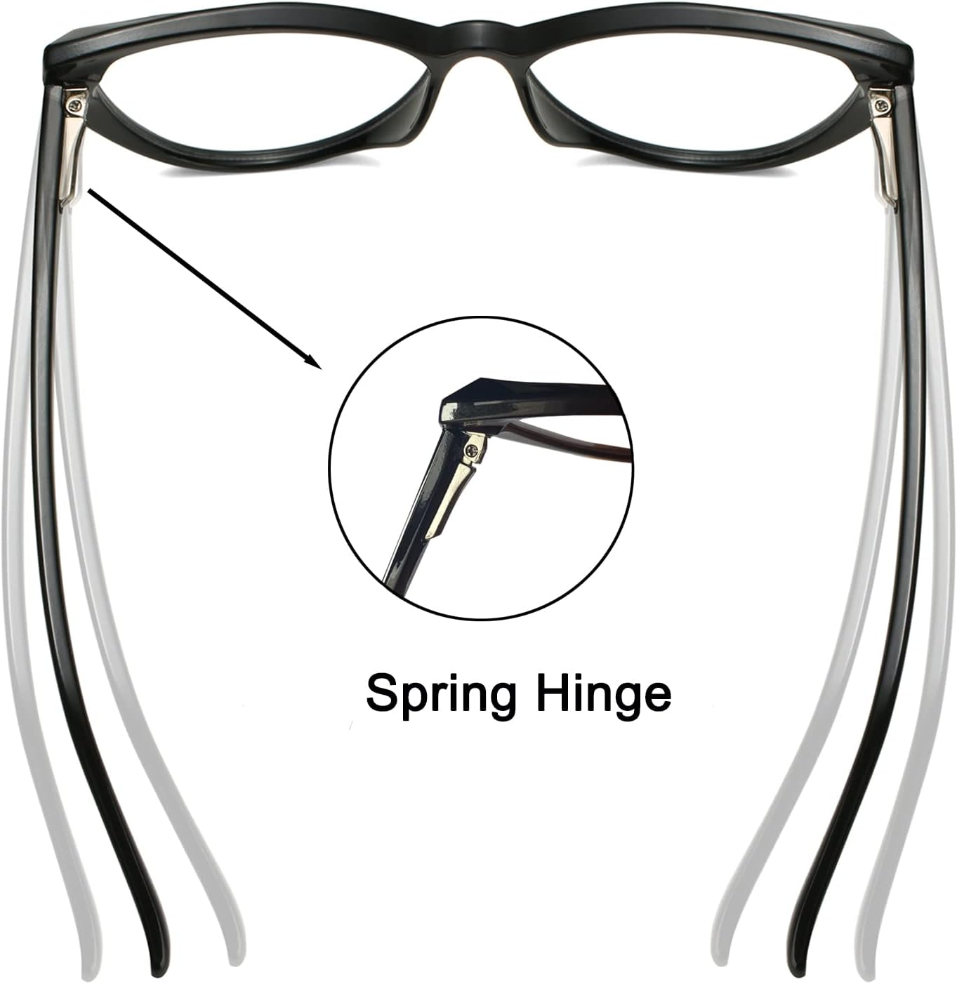 Blue Light Glasses Cateye Women Fake Eyeglasses anti Eye Strain Computer Glasses Clear Lens - Champagne image number 7