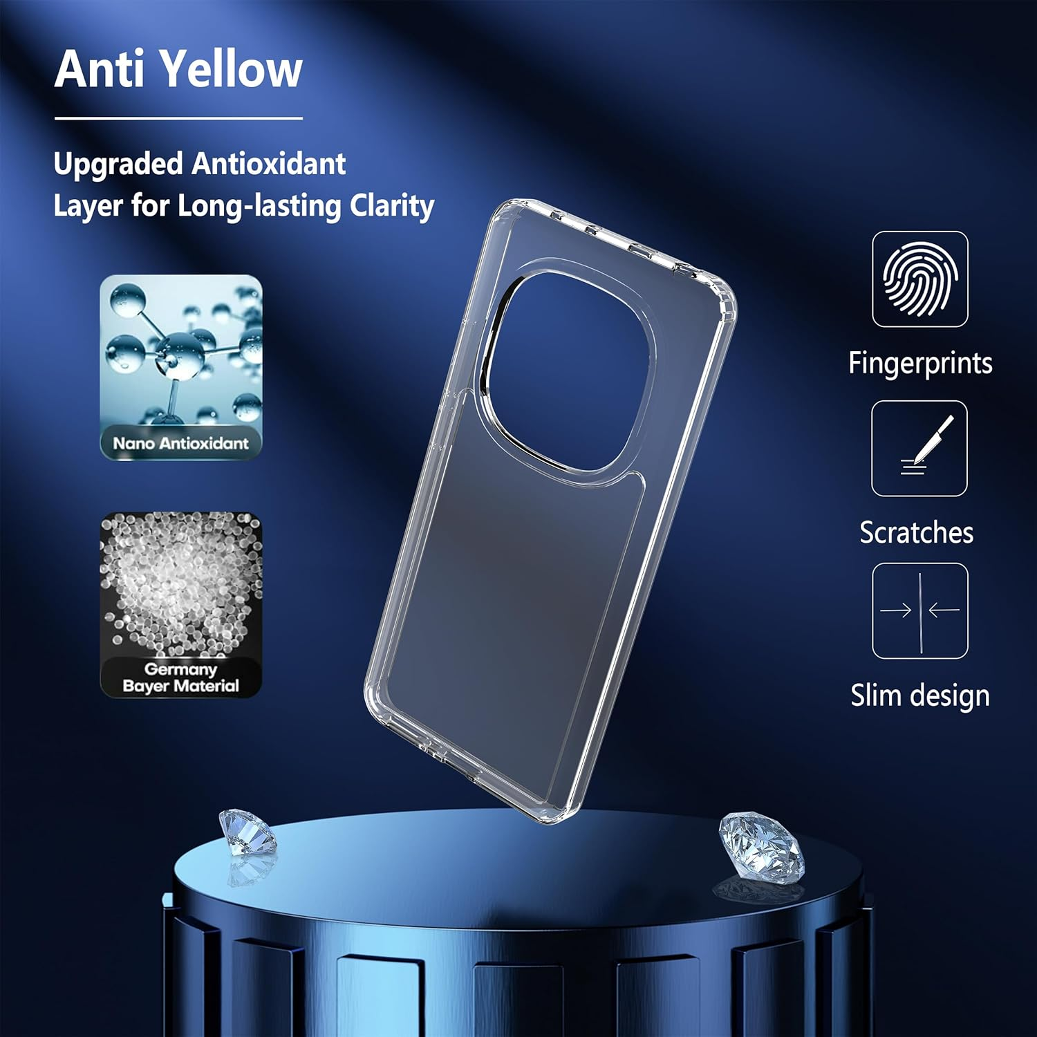 Anoowkoa TPU Case for Xiaomi Redmi Note 15 Pro Plus/Redmi Note 15 Pro+ 5G Phone Case Clear with Built-In Camera Lens Protector Thin Transparent Protective Back Cover Soft Flexible Silicone Case - Google 10/Pro image number 4