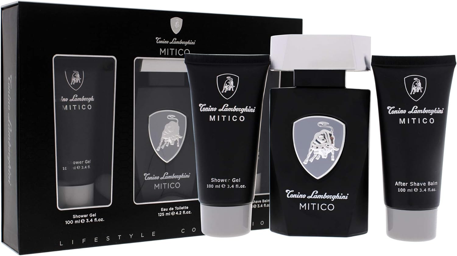 Lamborghini Mitico Eau De Toilette 3 Piece Gift Set for Men image number 1