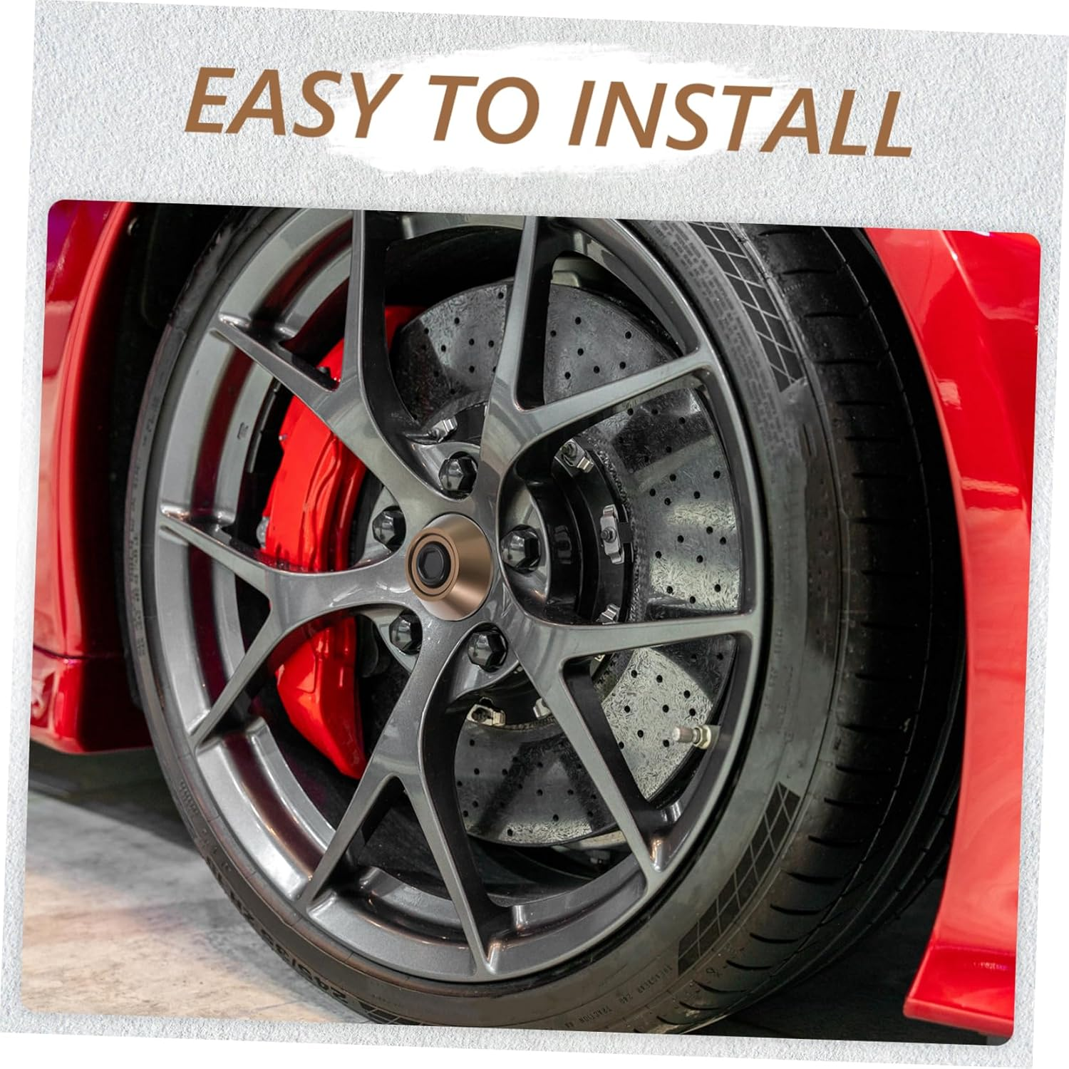 COMPUKAS Aluminum Alloy Wheel Center Caps Lightweight Durable Car Rim Hub Covers for Vehicle Hubcaps Automotive Accessories image number 2