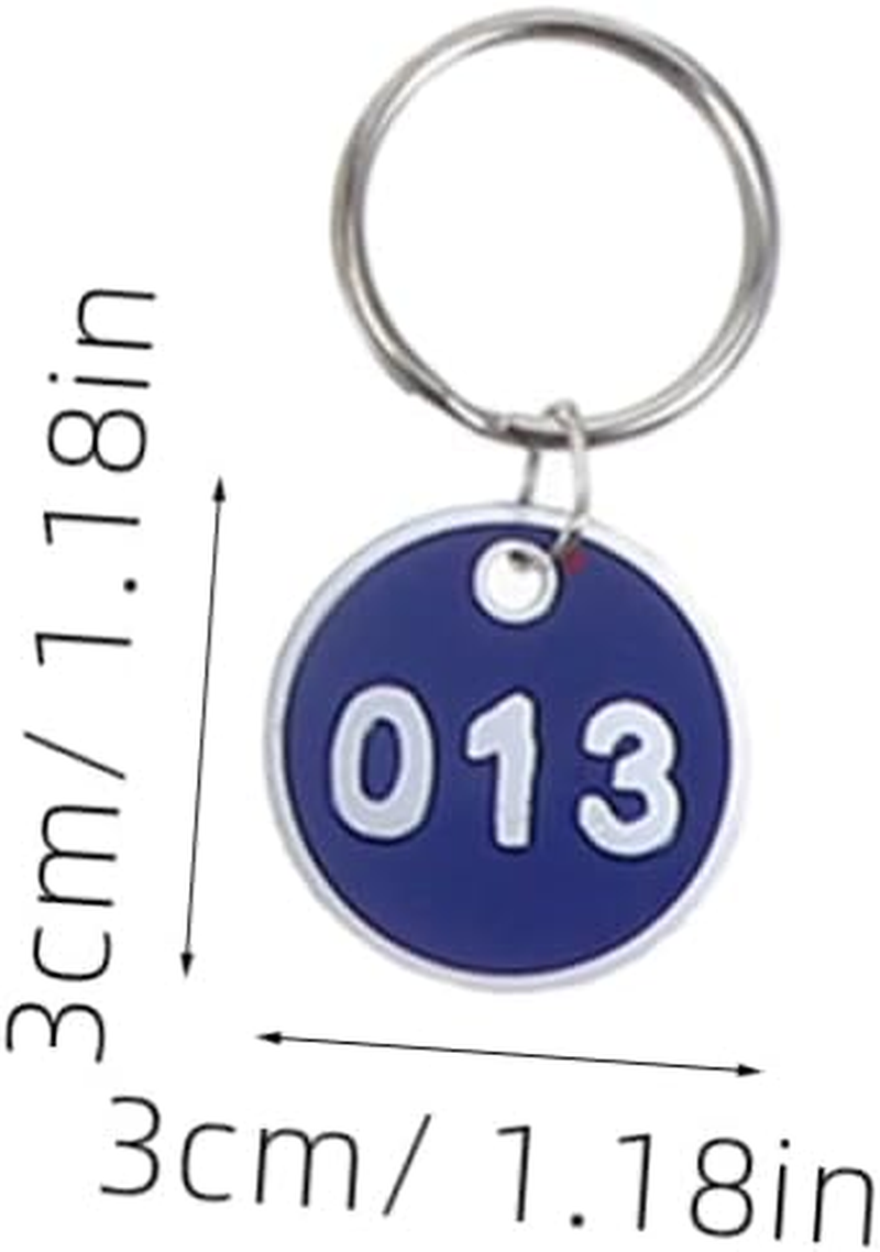 Parliky 50Pcs Aluminium Alloy Luggage Id Tags Metal Number Plates Blue Key Ring Labels for Travel Suitcases Storage Tags Compatible with Home, Office, Hotel Use image number 6