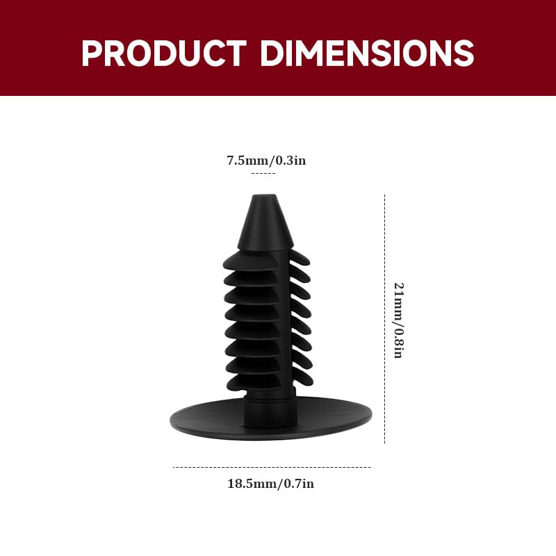 100 Pcs Car Retainer Clips Universal Fir Tree Trim Clip Black Car Body Trim Clips 7.5Mm Hole Car Door Trim Bumper Rivets for Car Panel Trim Maintenance image number 1