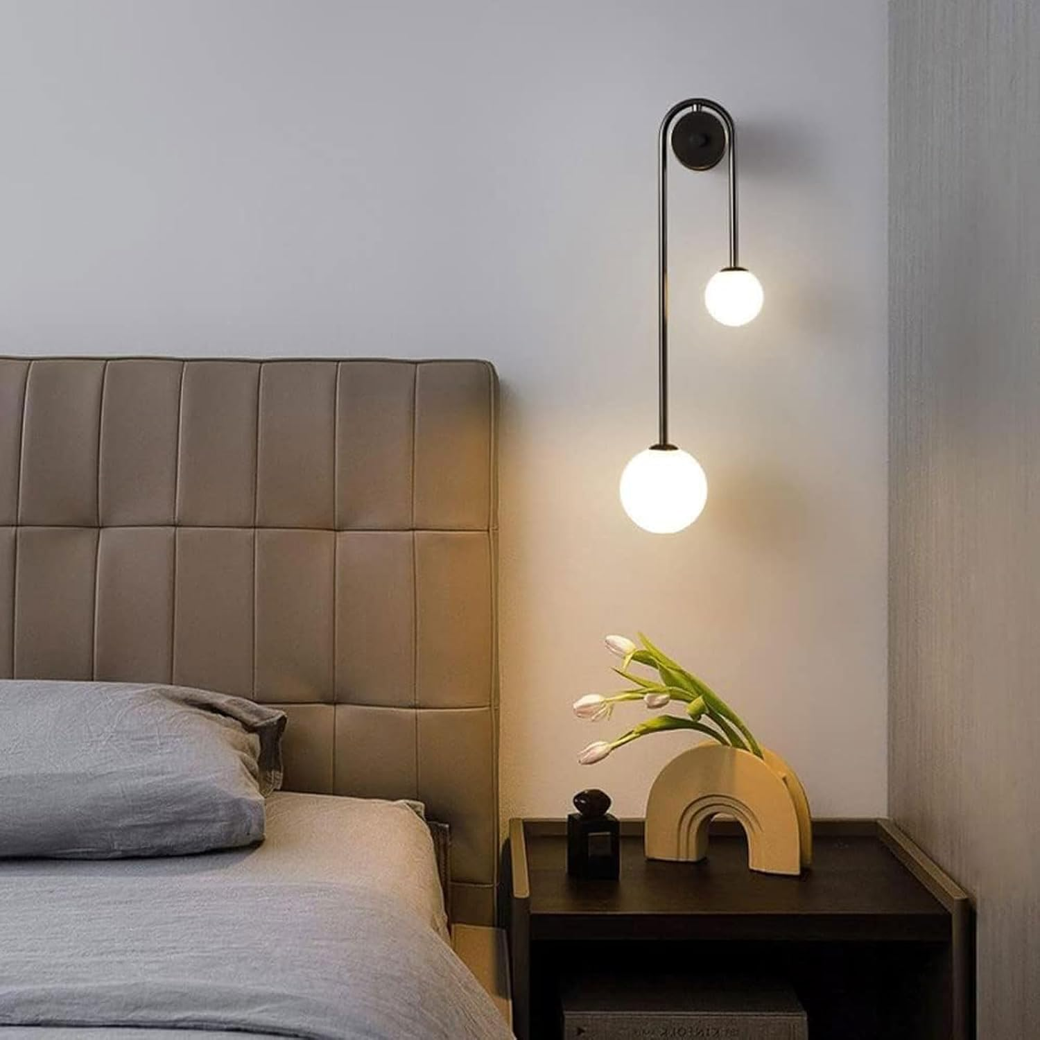 Glass Wall Lamp Light Modern Wall Light 2-Light Wall Sconce Mid Century Globe Wall Mount Lighting Fixture Wall Lighting image number 2