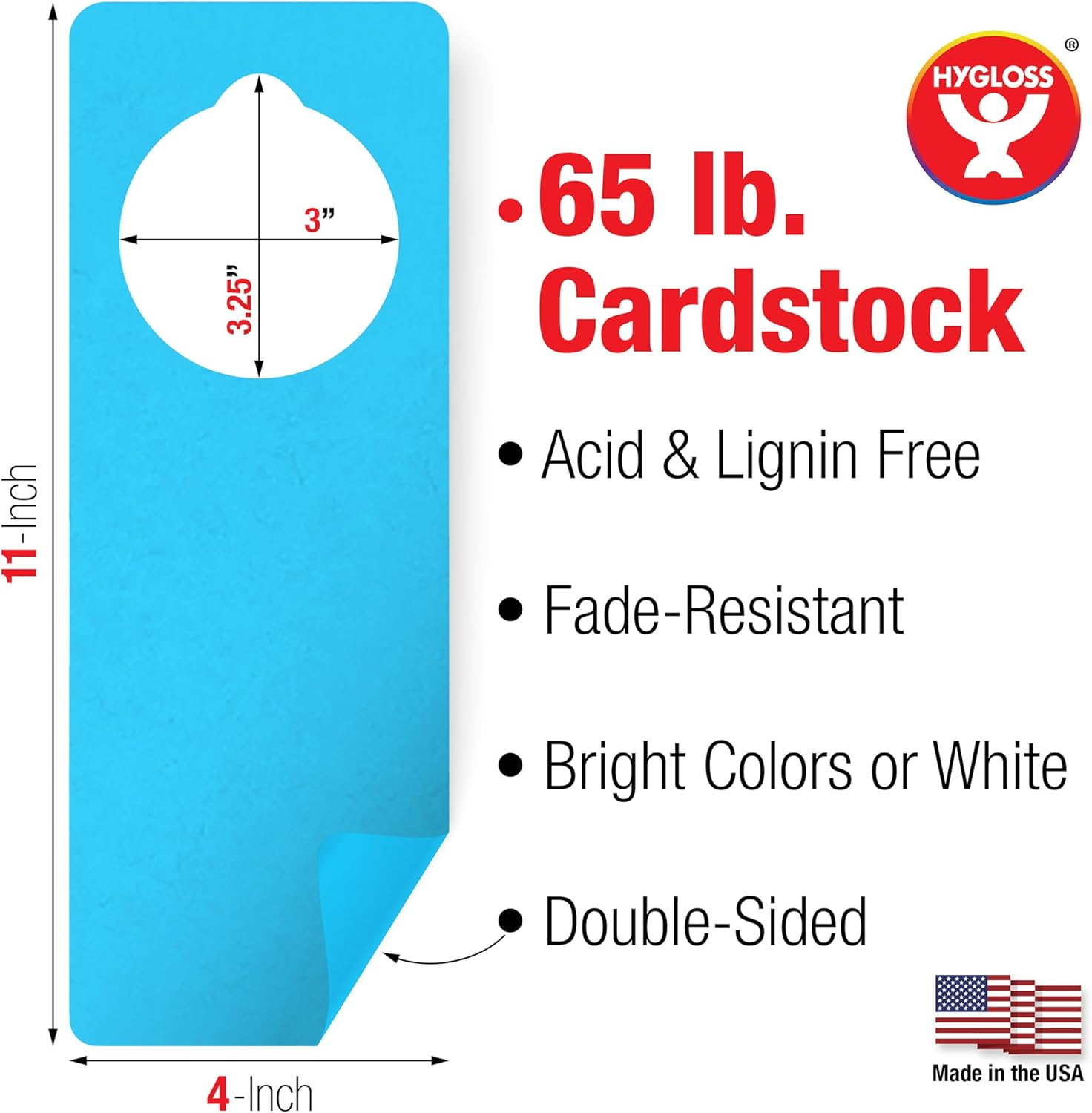 Hygloss Cardstock Door Knob Hanger Blank for Crafts - 24 Pcs Assorted Bright Colors for Easy Decorate/Write-On - Bulk Doorknob Hangers for Craft, DIY Blank Doorknob Sign Projects image number 4