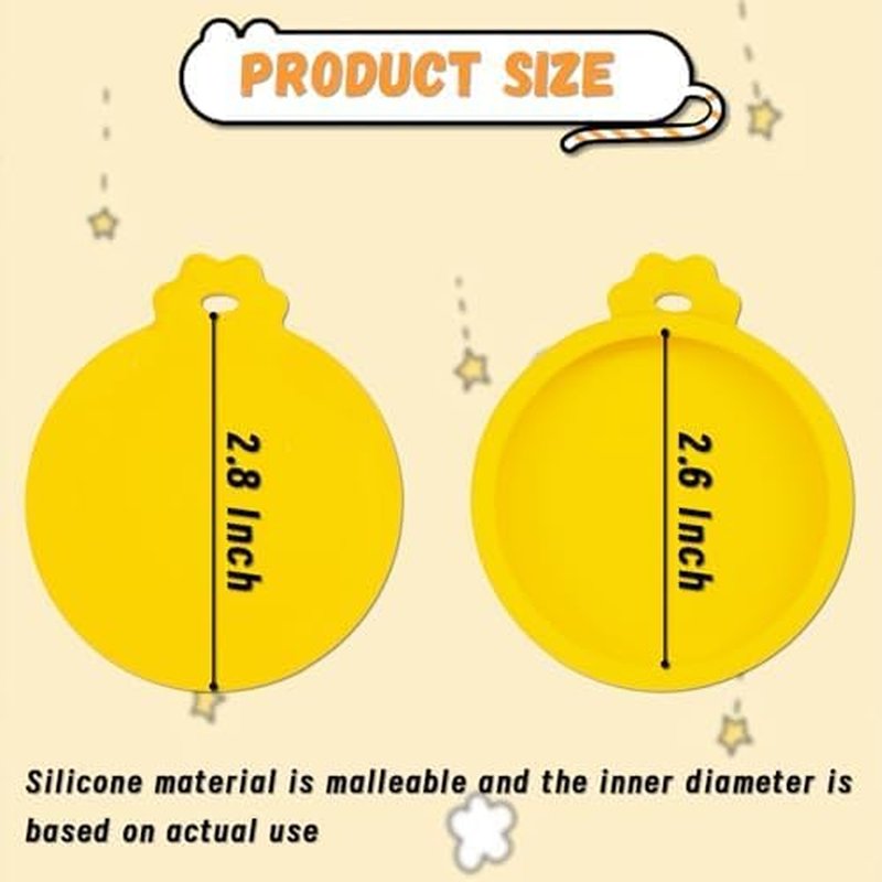 For Oui Yogurt Jar Lids，9 Pack Silicone Pet Food Can Lids, Sealed against Leaks Silicone Lids for Pet Food Can, Reusable Container Silicone Covers Most Standard Size Dog and Cat Can Tops (Colorful)