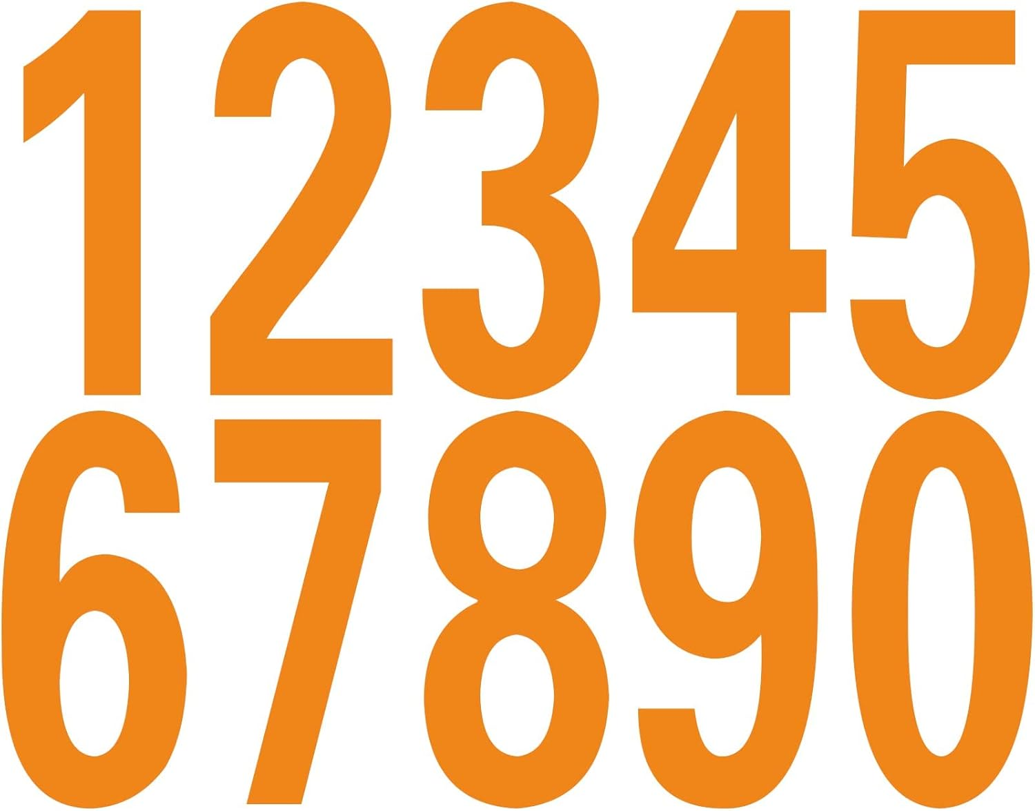 Mailbox Numbers Reflective Stickers for Outside,4 Sets(0-9) Vinyl Numbers Decals for Letterbox Signs Windows House Door Racing Cars Trucks Home Business Address Numbers (1.38"X2.87", Yellow) image number 6