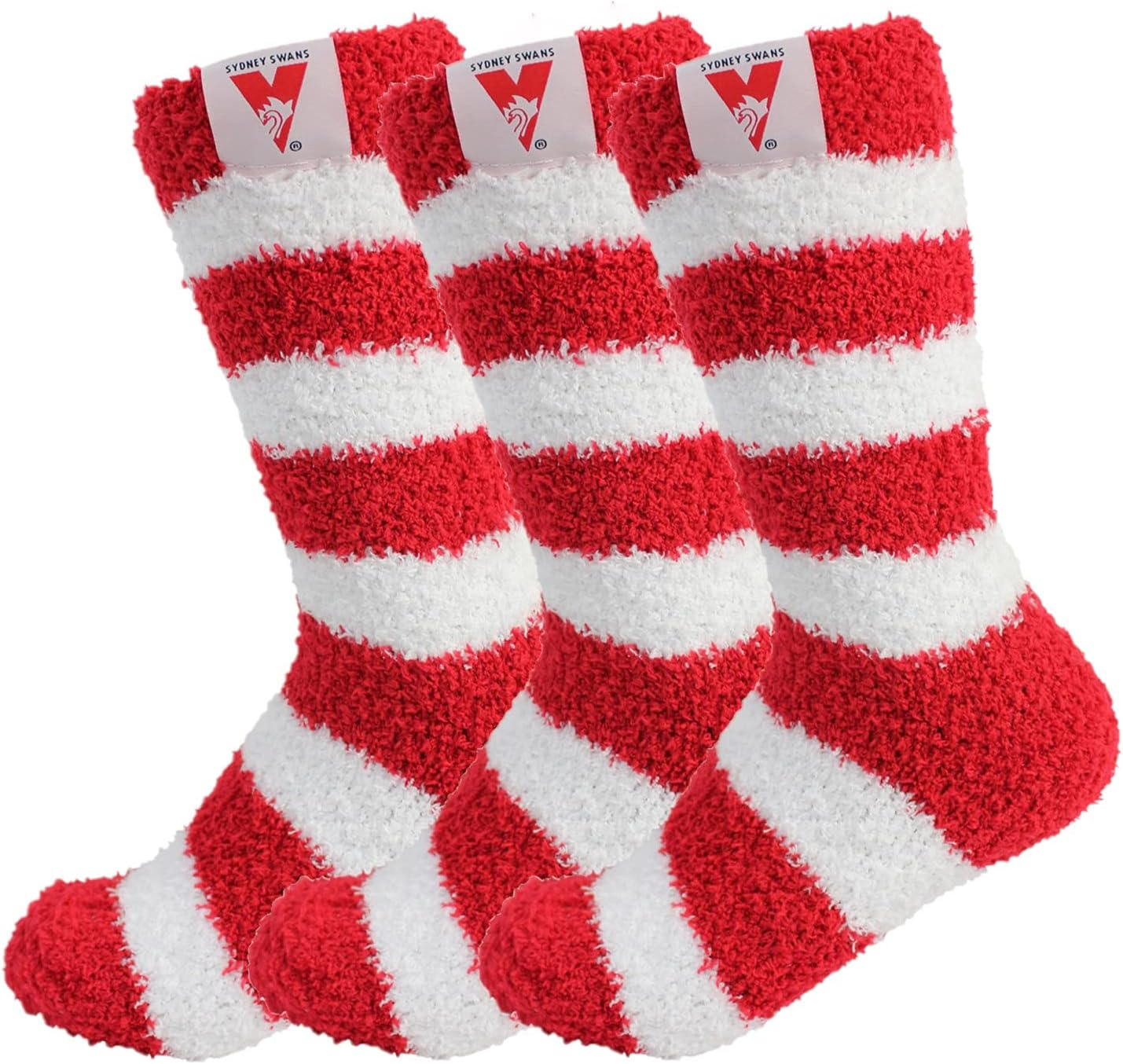 AFL Sydney Swans High Performance Airflow Mesh Sport Ankle Supporter Socks 4 Pair | Australian Football League image number 3