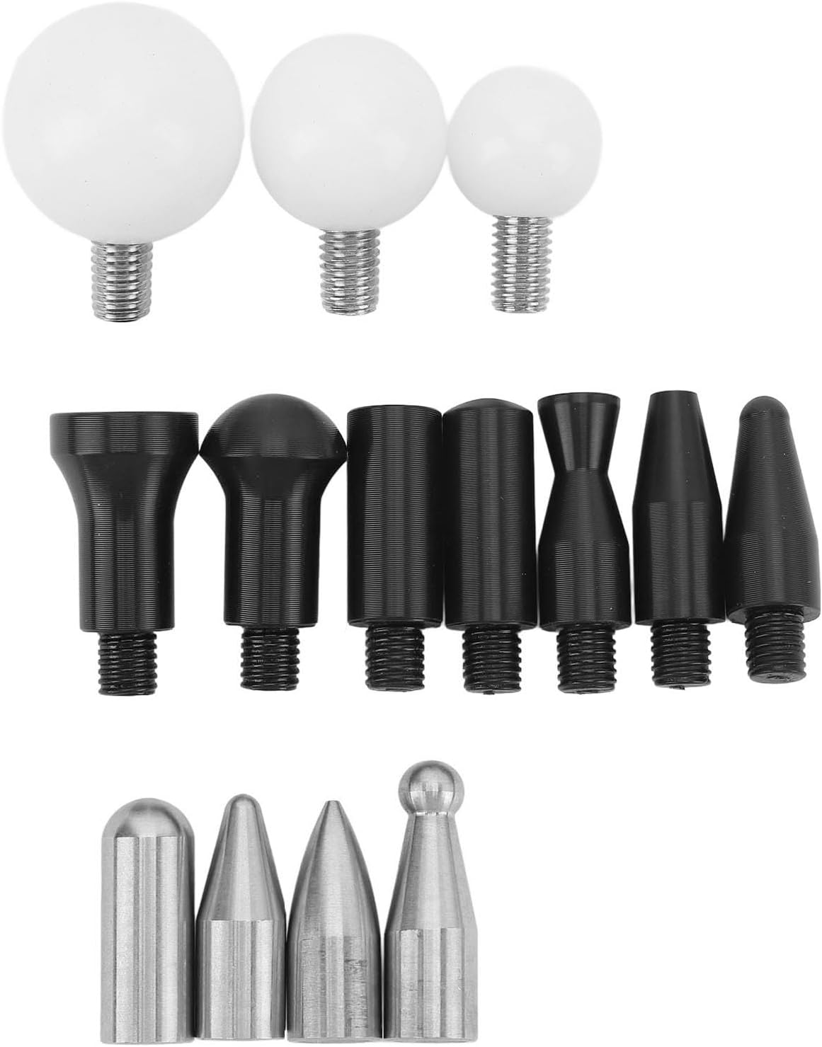 Paintless Dent Removal Rod, Puller Rods Dent Paintless Repair Tools Car Removal Body Push Kit with 14 Replaceable Heads, Dent Damage Repair for Hail Dents image number 1