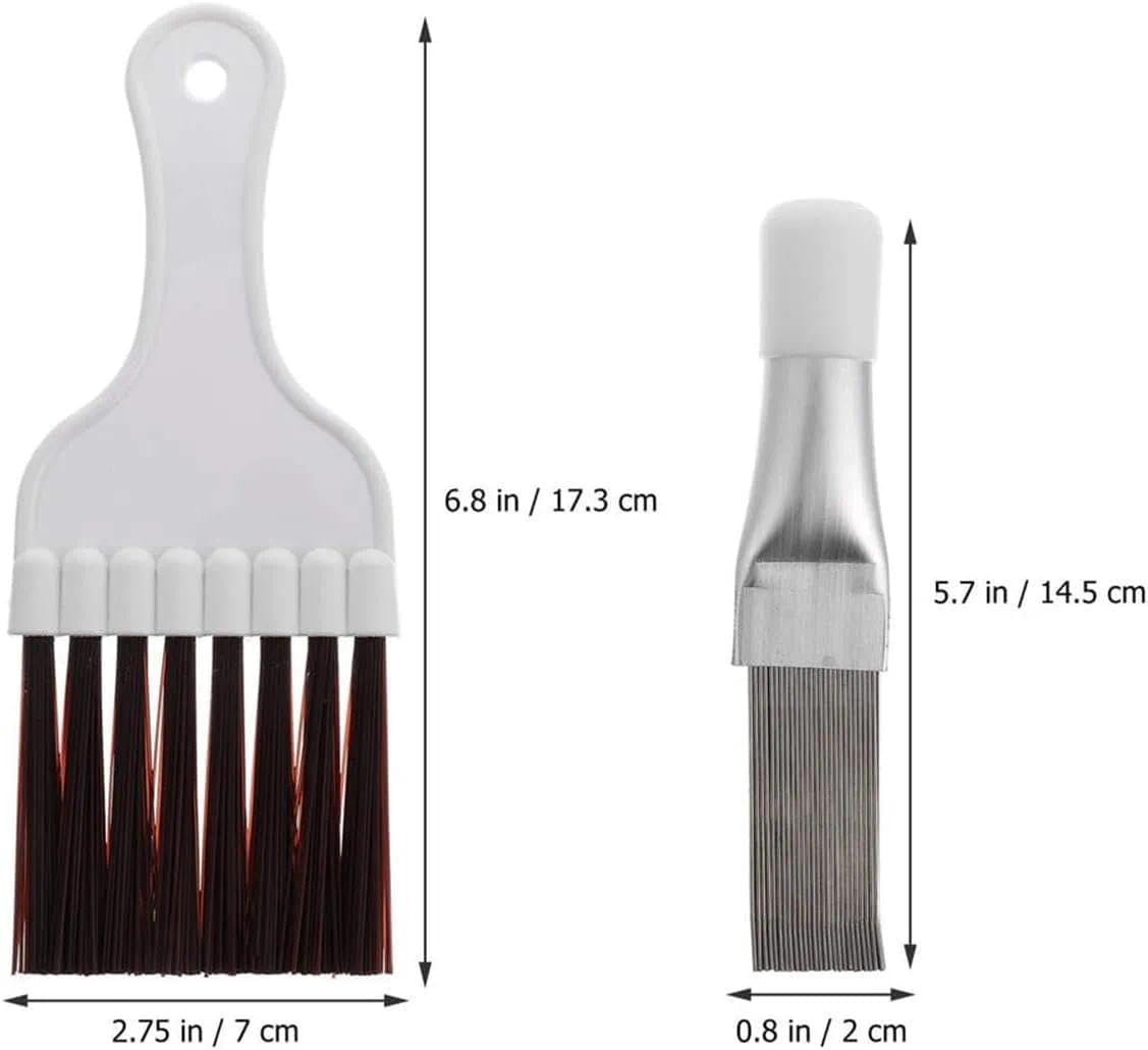 Cleaner Coil Brush for Air Conditioner Cleaning Kit, Stainless Steel Fin Comb and Condenser Cleaning Tool 2-Piece Set - Ermaoo image number 4