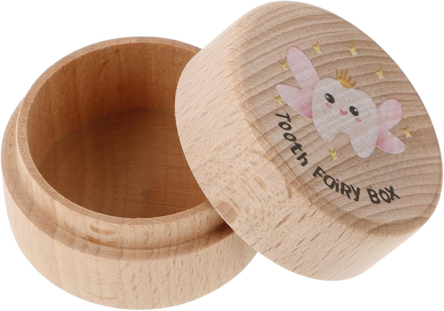 Garneck Organize First Tooth Wooden Keepsake Box Hair Container Safe Contemporary Design image number 6