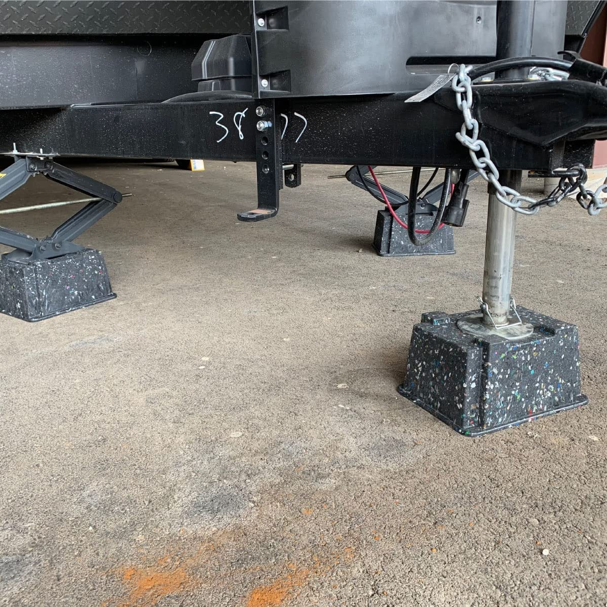 OX BLOX Trailer Jack Block | RV and Camper Blocks for Any Tongue Jack, Post, Foot, or Stabilizer (Round or Square) | Supports up to 10,000 Lbs per Block image number 1