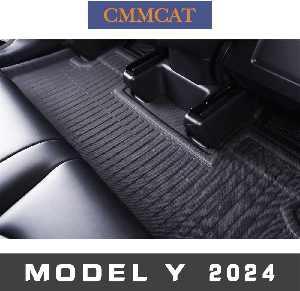 Cmmcatfor New Tesla Model Y Juniper 2025 XPE 3D Floor Mats Trunk Floor Mats & Cargo Liners Second Row Seat Back Mats High Performance Waterproof, Wrinkle Resistant, and anti Slip（Au RHD 9 Piece Set） image number 3