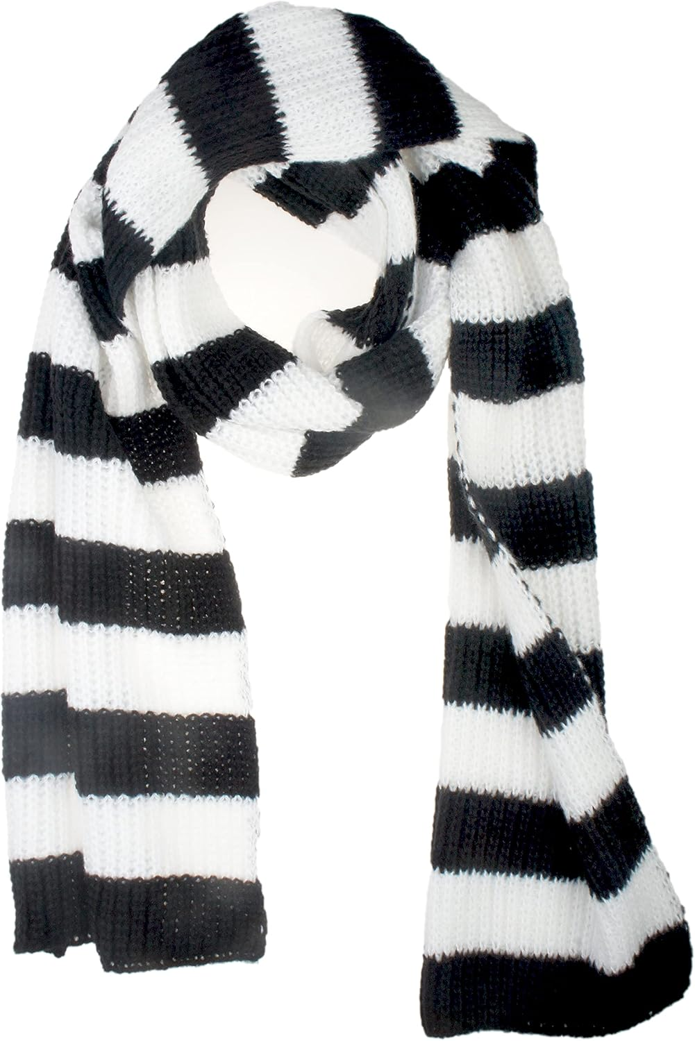 VIVIAN & VINCENT Fall Winter Ultra Soft Knit Striped Scarf for Women Men Boys Girls