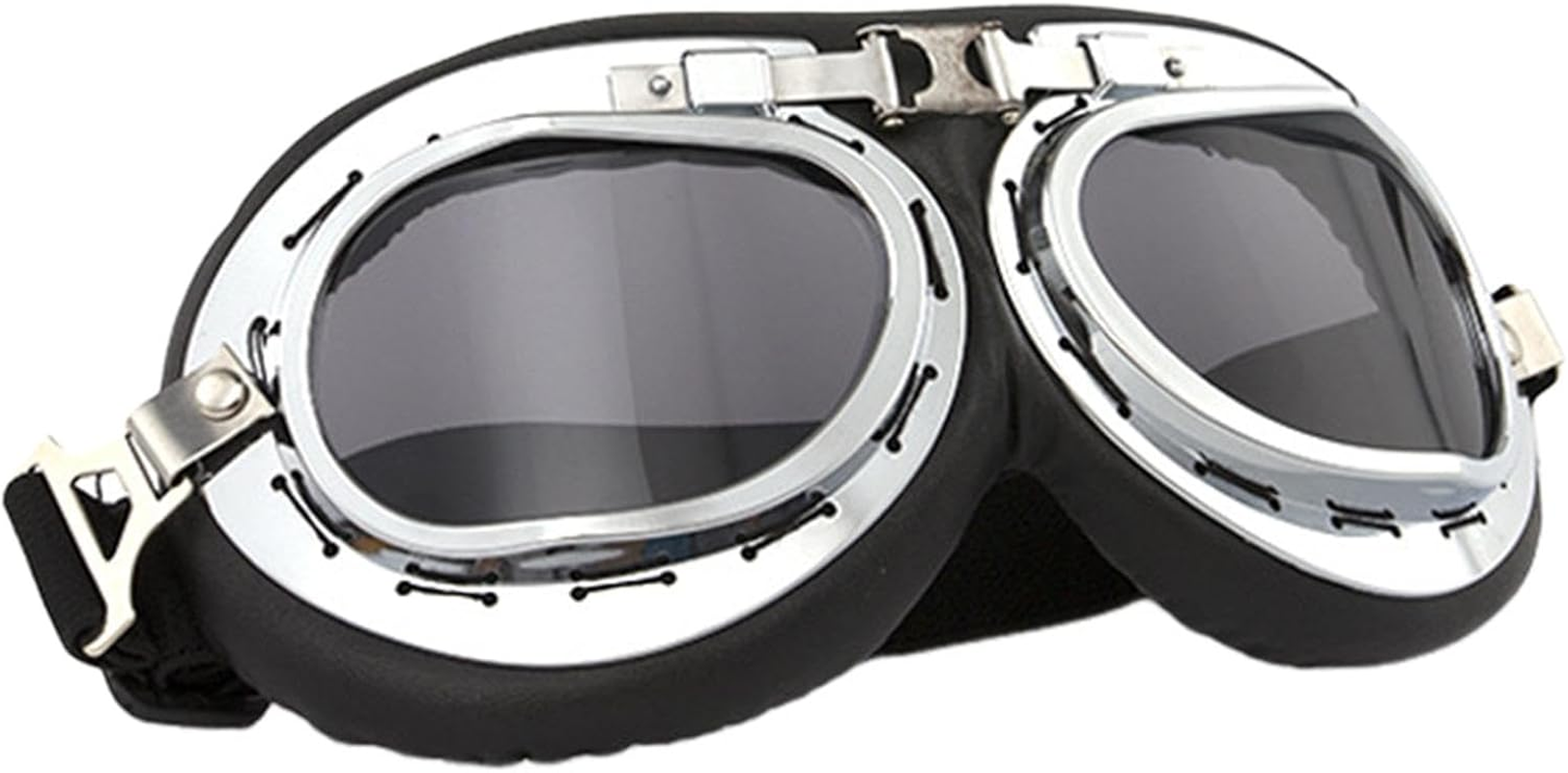 Motorcycle Goggles for Men - Vintage Motorcycle Riding Goggles - Motocross Goggles, Motorcycle Goggles over Glasses, Outdoor Sports Eyewear for Men Women Adult