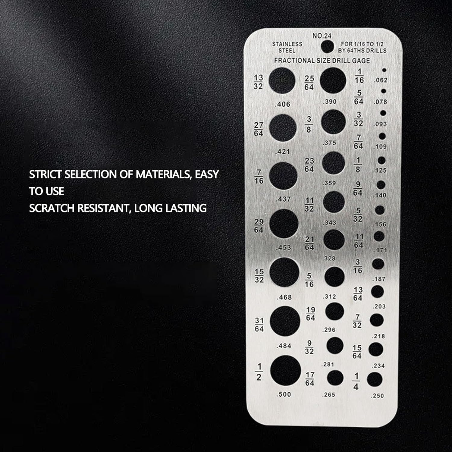 Haofy Bohrer Bitmessel Metrically Imperial Stainless Steel 29 Hole Tool 2Pcs for Mechanical Index for Construction Workers image number 5