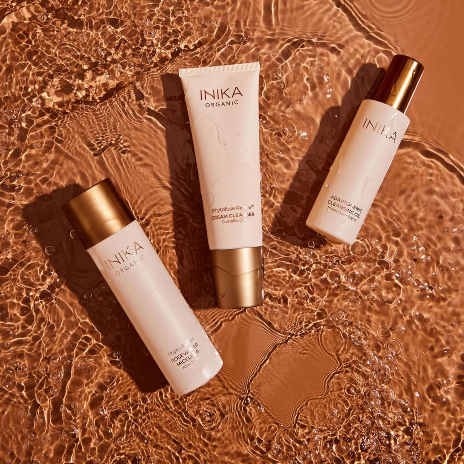 INIKA Organic Phytofuse Renew Cream Cleanser | Sensitive, 100% Natural, Deeply Cleanse & Boost Circulation. Restores Hydration & Protects Skin Barrier. 100Ml