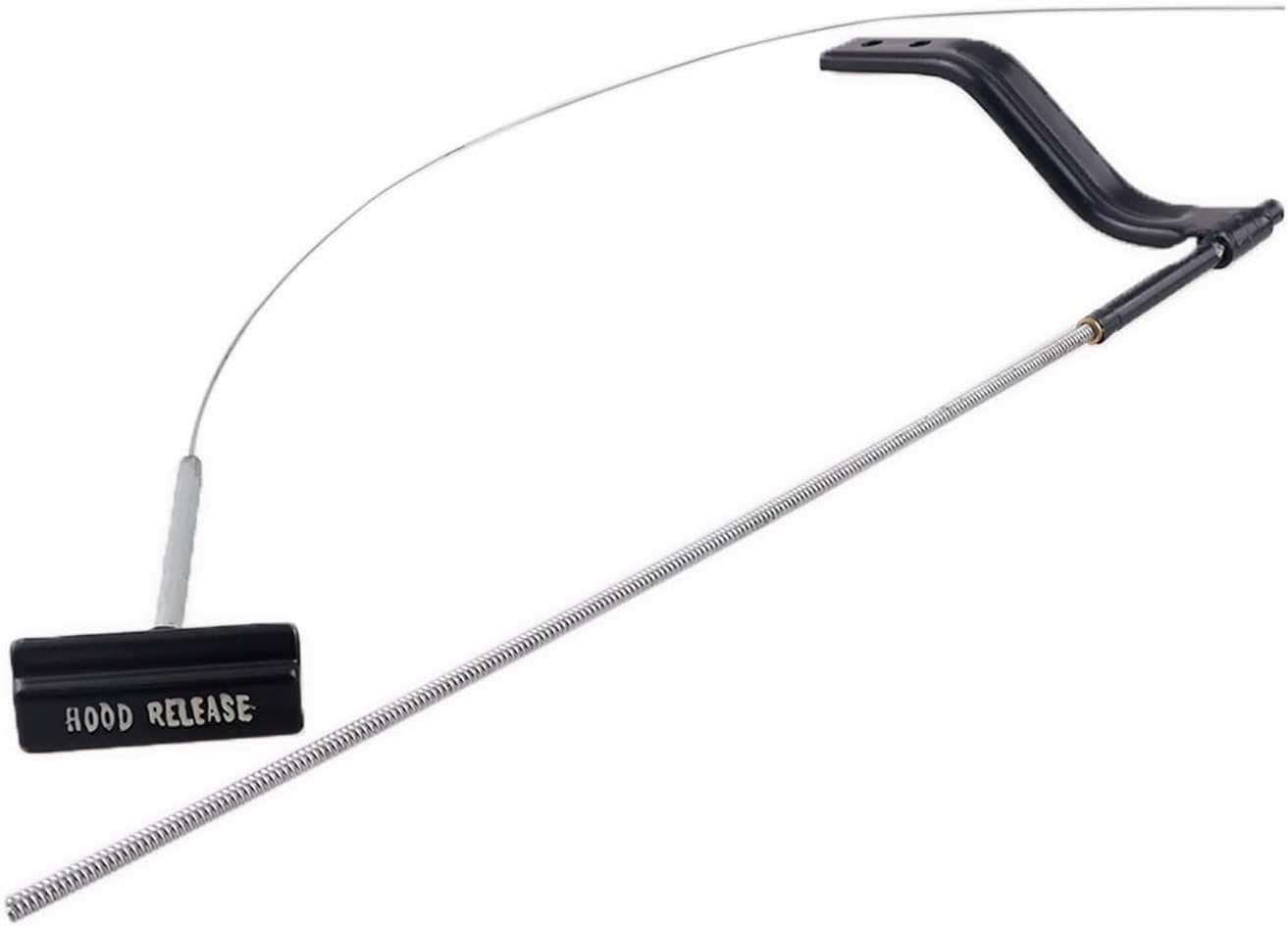 OLIMPOCICLI Hood Release Cable Assembly with Handle Fits for 1968-1976 C3 Corvette - Iron Wire image number 4