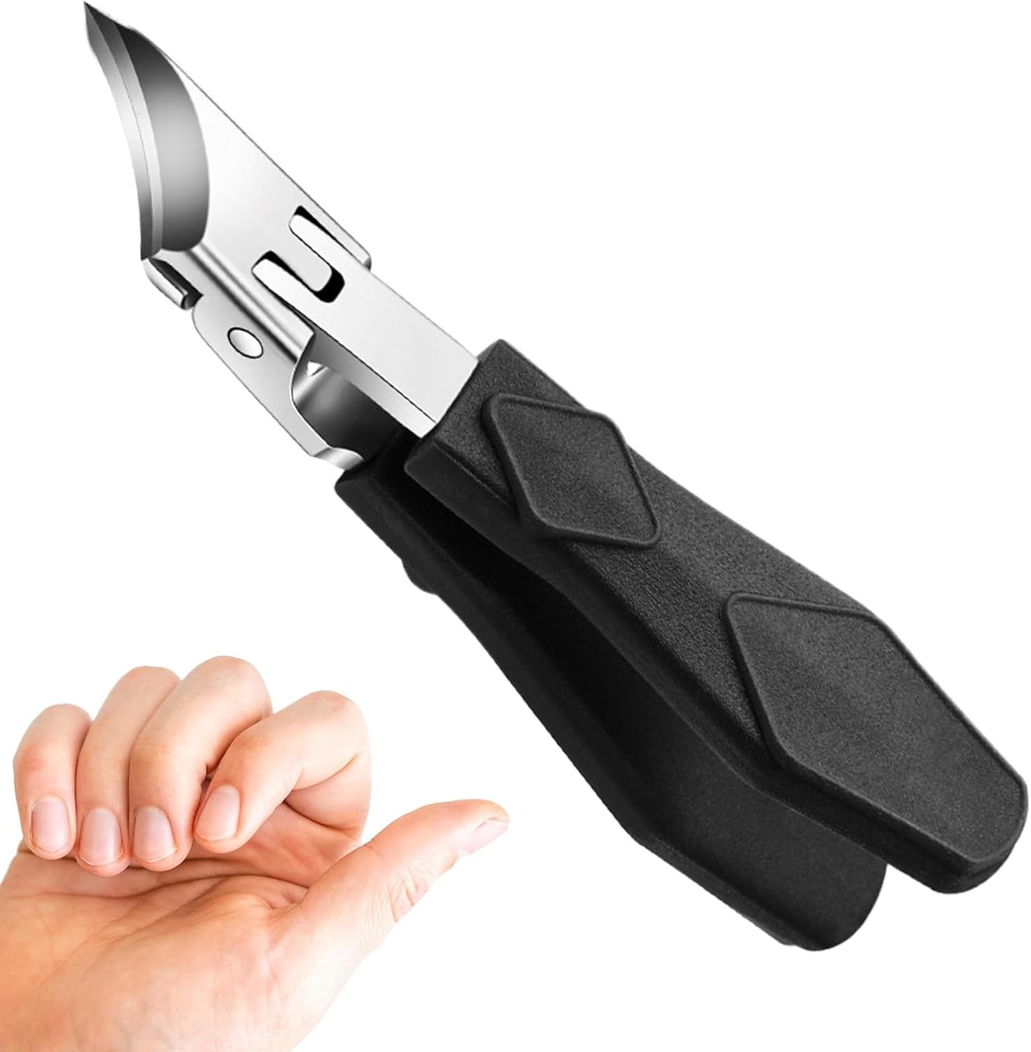 Gihioue Slanted Nail Clippers | Heavy Duty Slanted Anti-Splash Nail Trimmer | Beauty and Health Supplies for Kids Travel Salon Seniors Adults Men Household Women