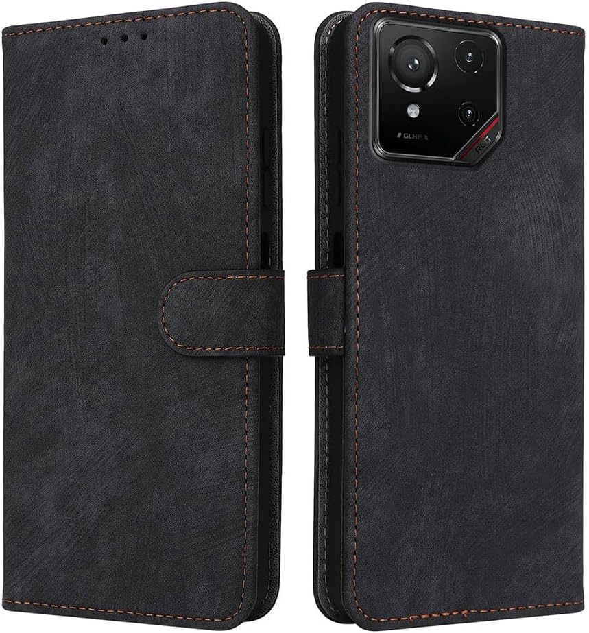 XINNI RFID Protective Phone Case for ASUS ROG Phone 9/ROG 9/ROG 9 Pro, PU/TPU Flip Leather Shockproof Cover, Black image number 6