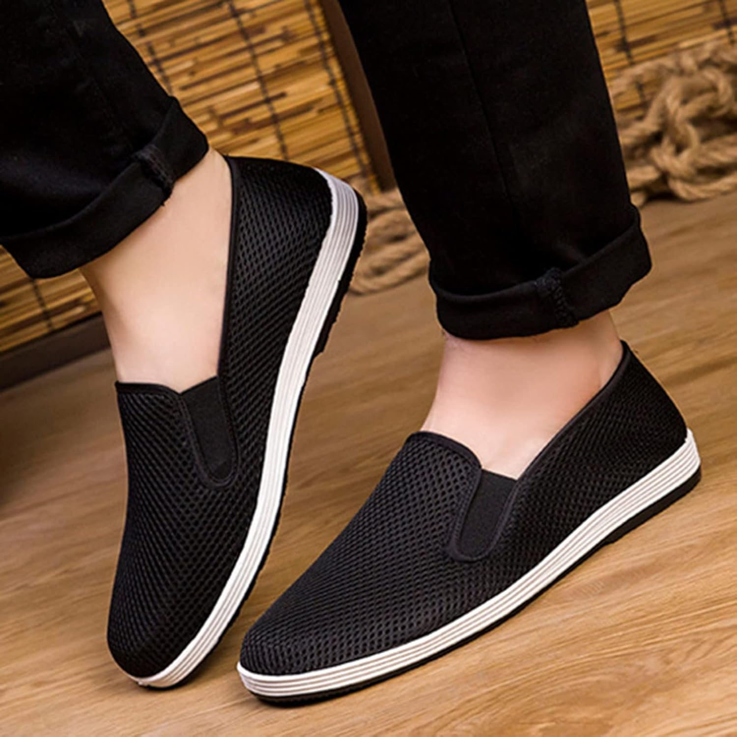 Men'S Shoes Casual Taupe Men Flat Casual Shoes Breathable Non Slip Cloth Shoes Single Shoes Casual Fashion Casual Shoes Casual Shoes Men Leather image number 6