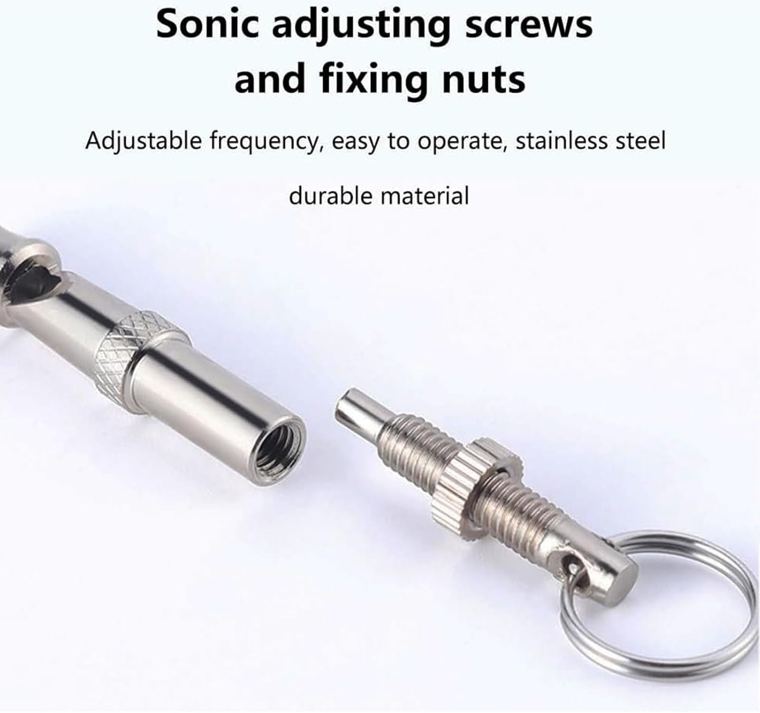 2 Pcs Silent Dog Recall Whistle - High Frequency Ultrasonic Training Whistle, Adjustable Ultrasonic Frequencies for Dog Training and Behavior Aid with Lanyard (Black-White)